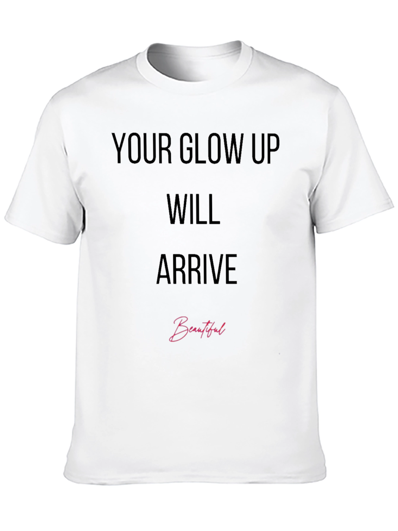 Black Glow Up Motivation Tee - Arrive Beautiful T-Shirt view 10