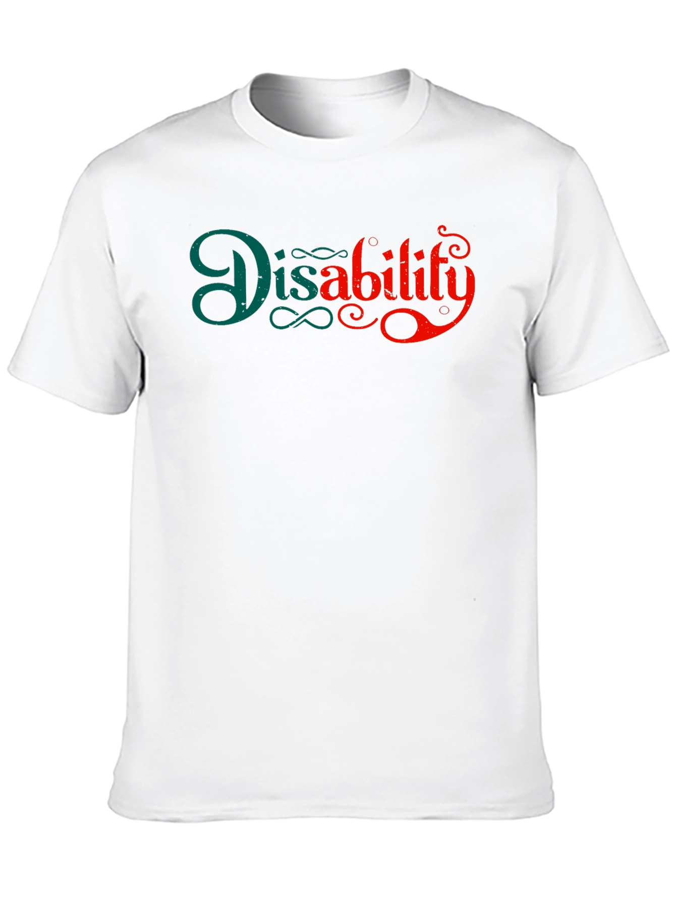 Black Disability Awareness Black T-Shirt view 10