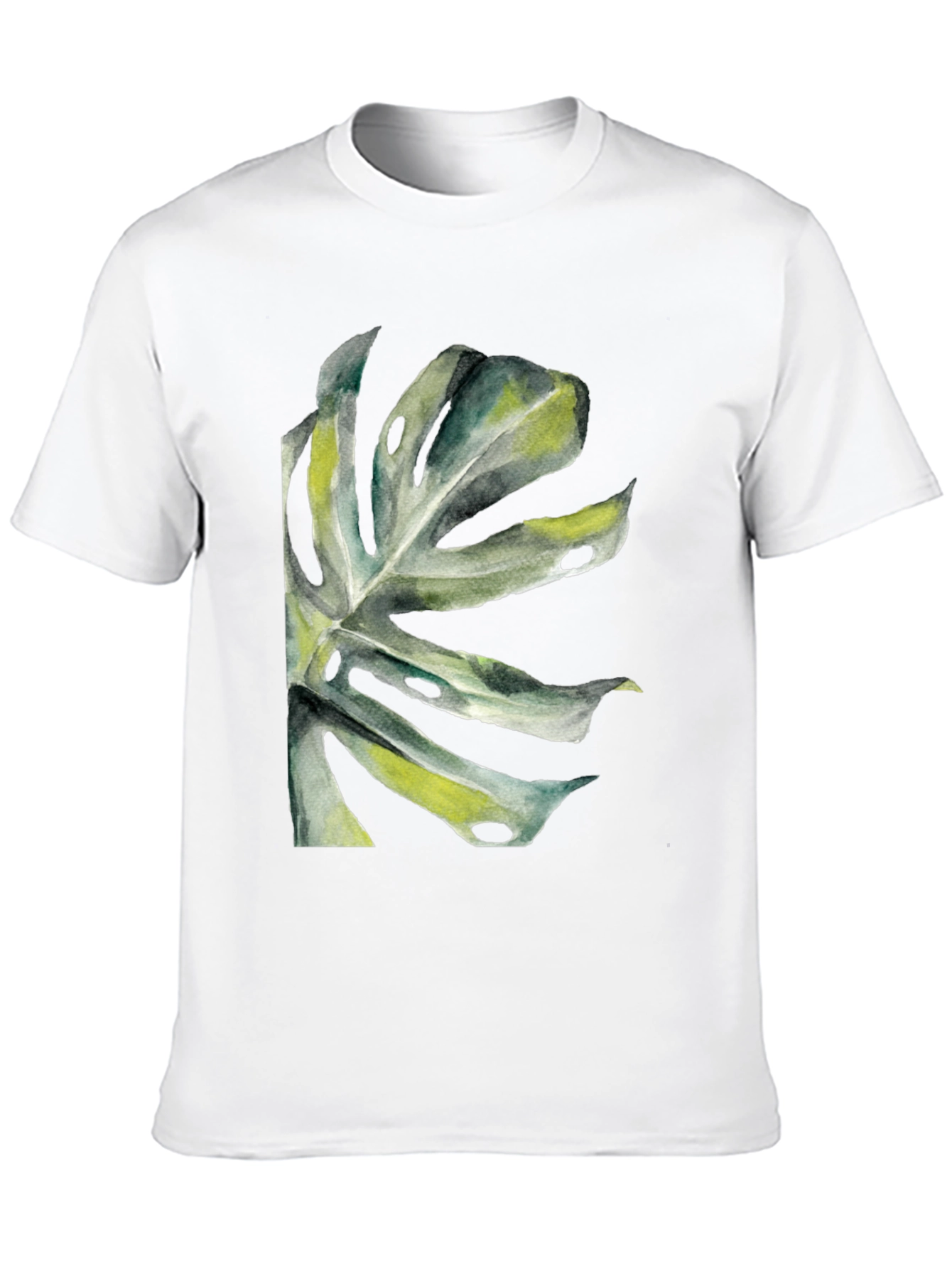 Black Tropical Leaf Graphic T-Shirt - Black view 10