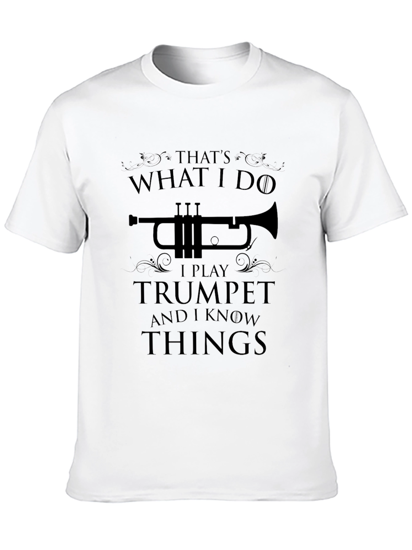 Black I Play Trumpet T-Shirt Funny Musician Gift view 10