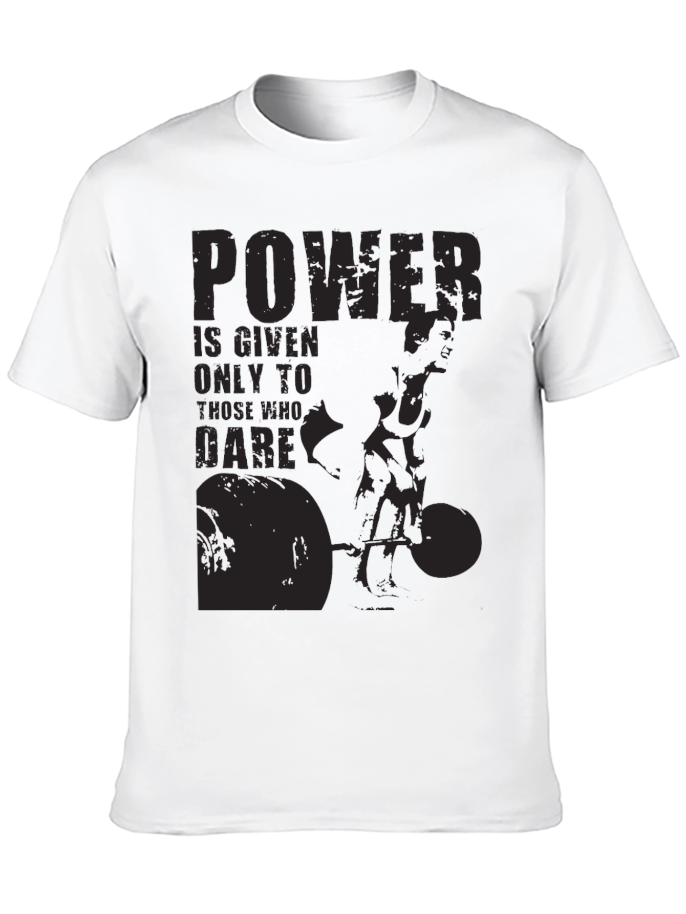 Black Powerlifting Graphic Print T-Shirt view 10