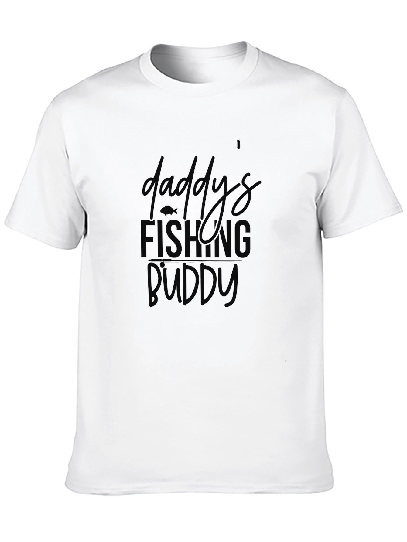 Black Daddy's Fishing Buddy Black T-Shirt view 10