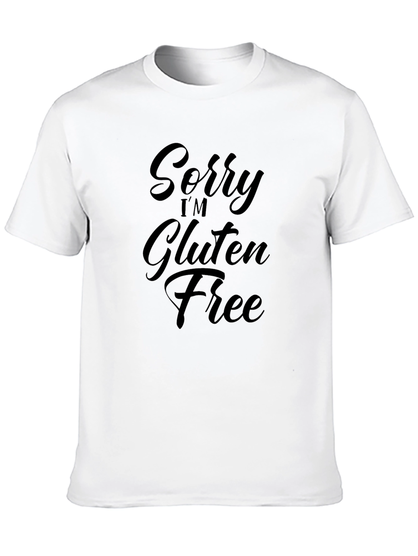 Black Sorry I'm Gluten Free Black T-Shirt view 10