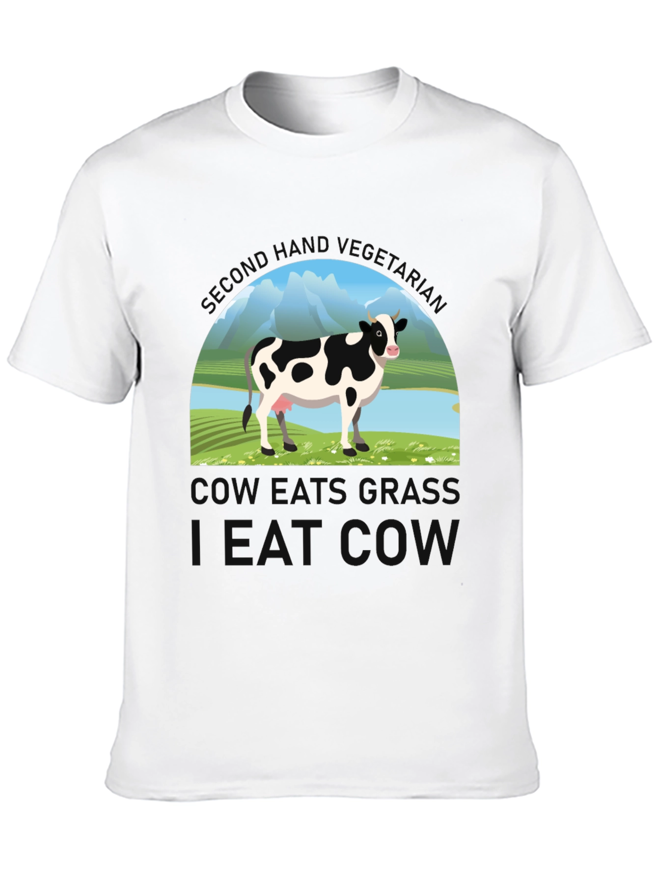 Black Eat Cow Graphic T-Shirt view 10