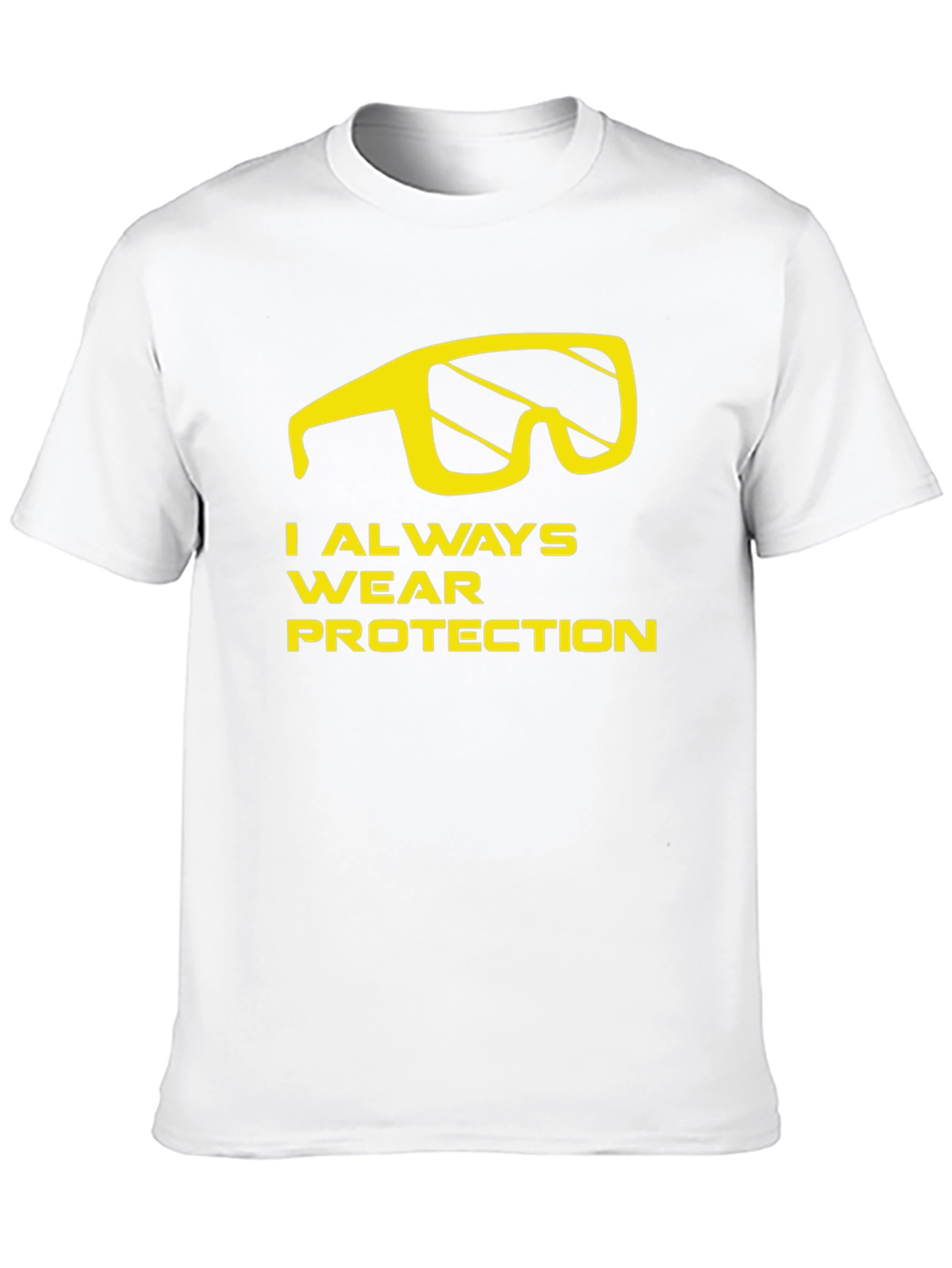 Black I Always Wear Protection T-Shirt - Funny Graphic Tee view 10