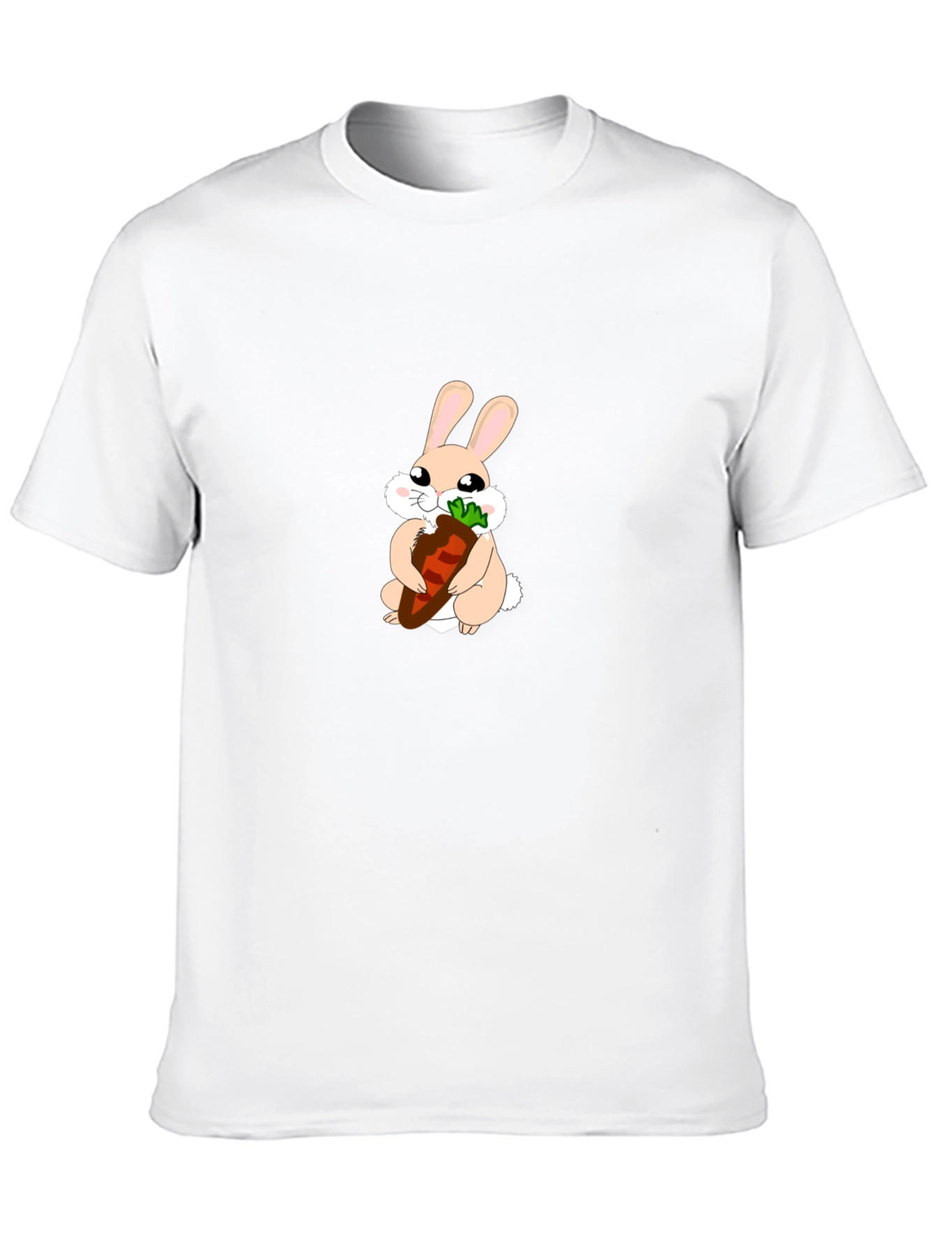 Black Cute Bunny Carrot Graphic Tee view 10