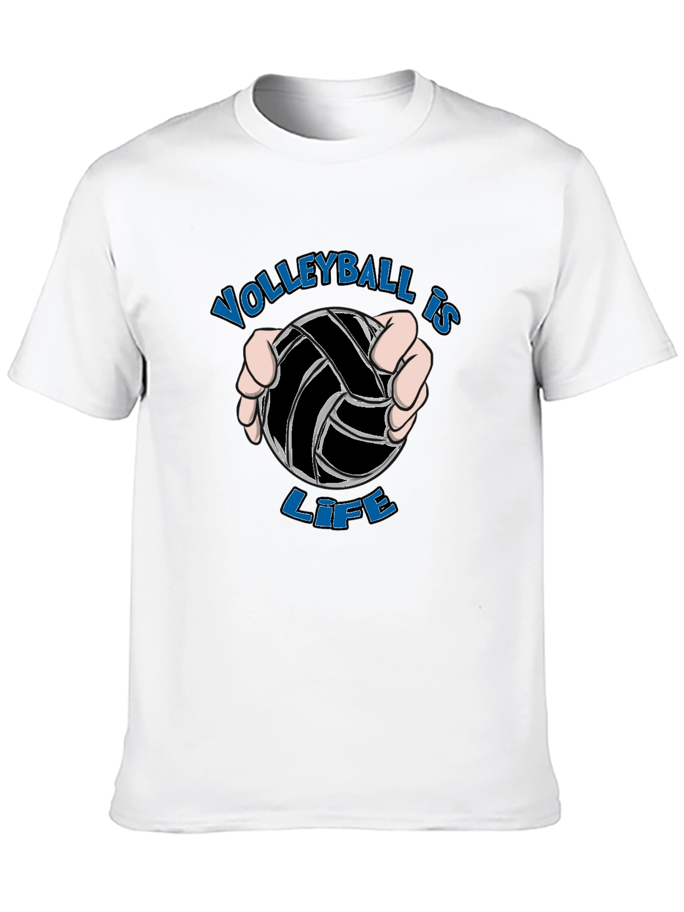 Black Volleyball is Life Graphic Tee view 10
