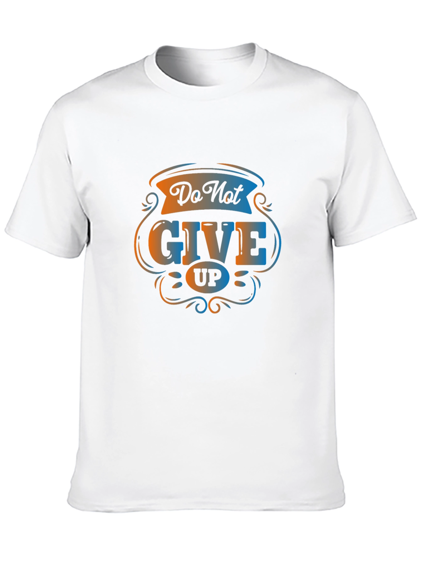 Black Motivational Do Not Give Up T-Shirt - Men's Black Tee view 10