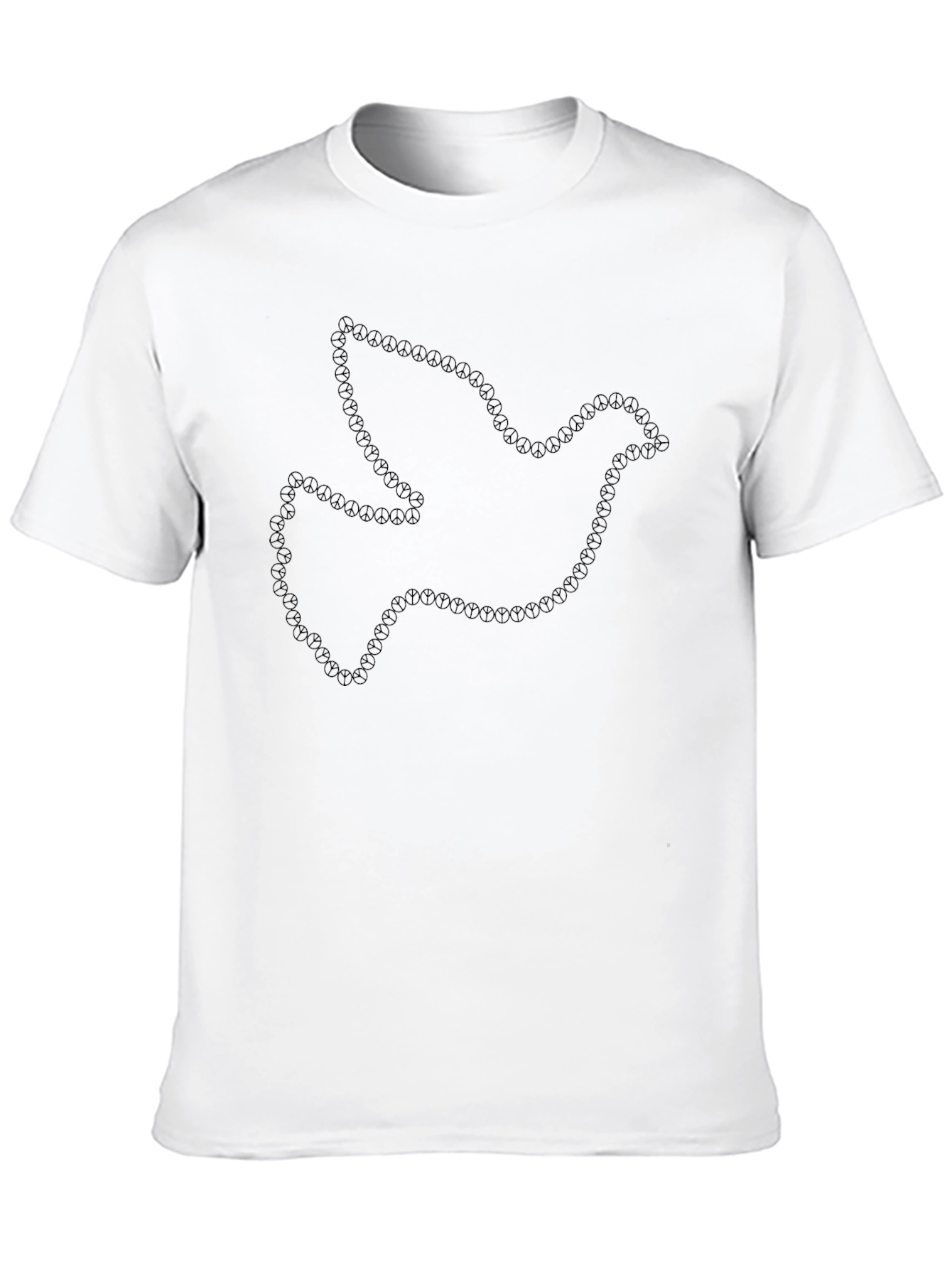 Black Peace Dove Graphic Tee - Black Crew Neck T-Shirt view 10
