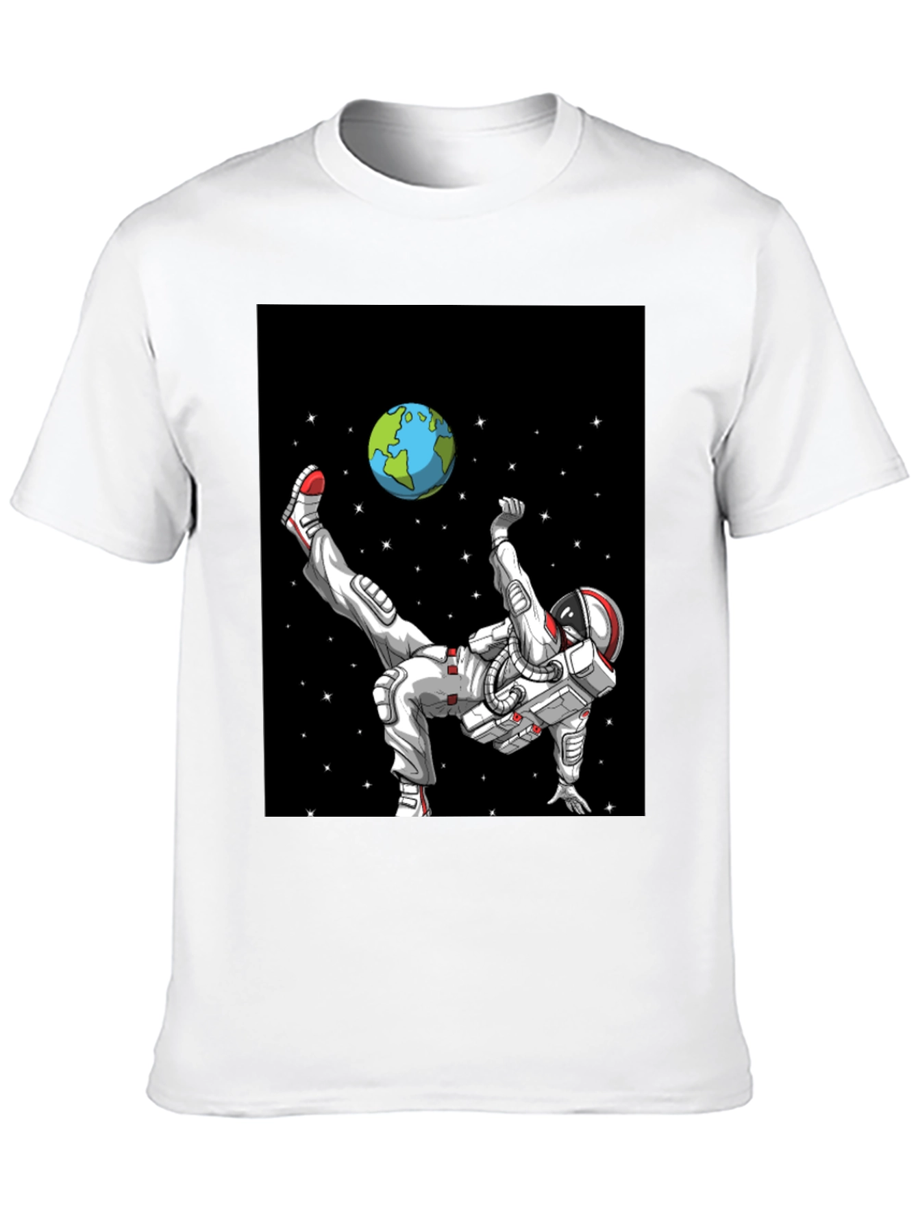 Black Astronaut Soccer T-Shirt - Space Kick! view 10