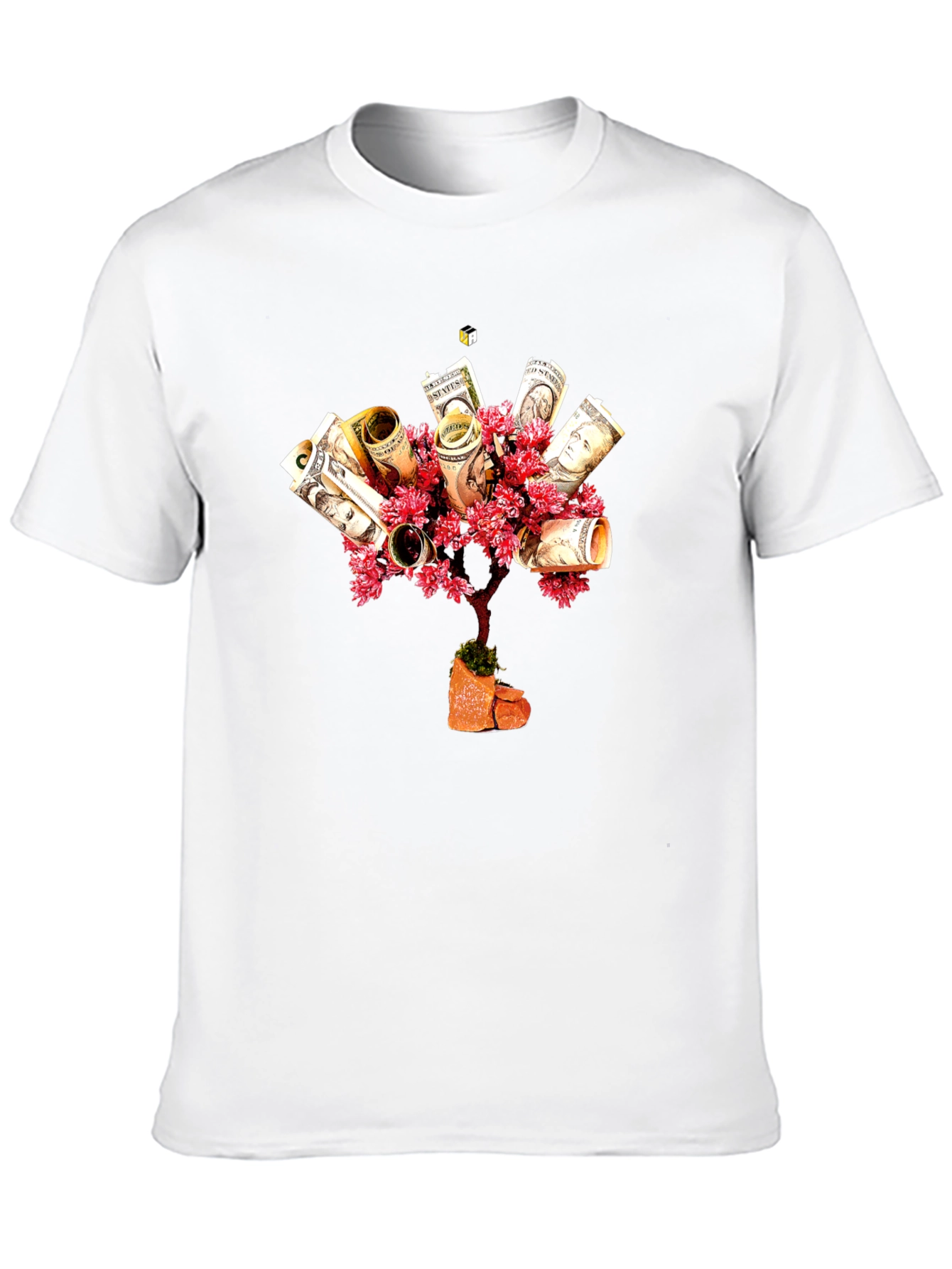 Black Money Tree Graphic Tee - Black Cotton Blend view 10