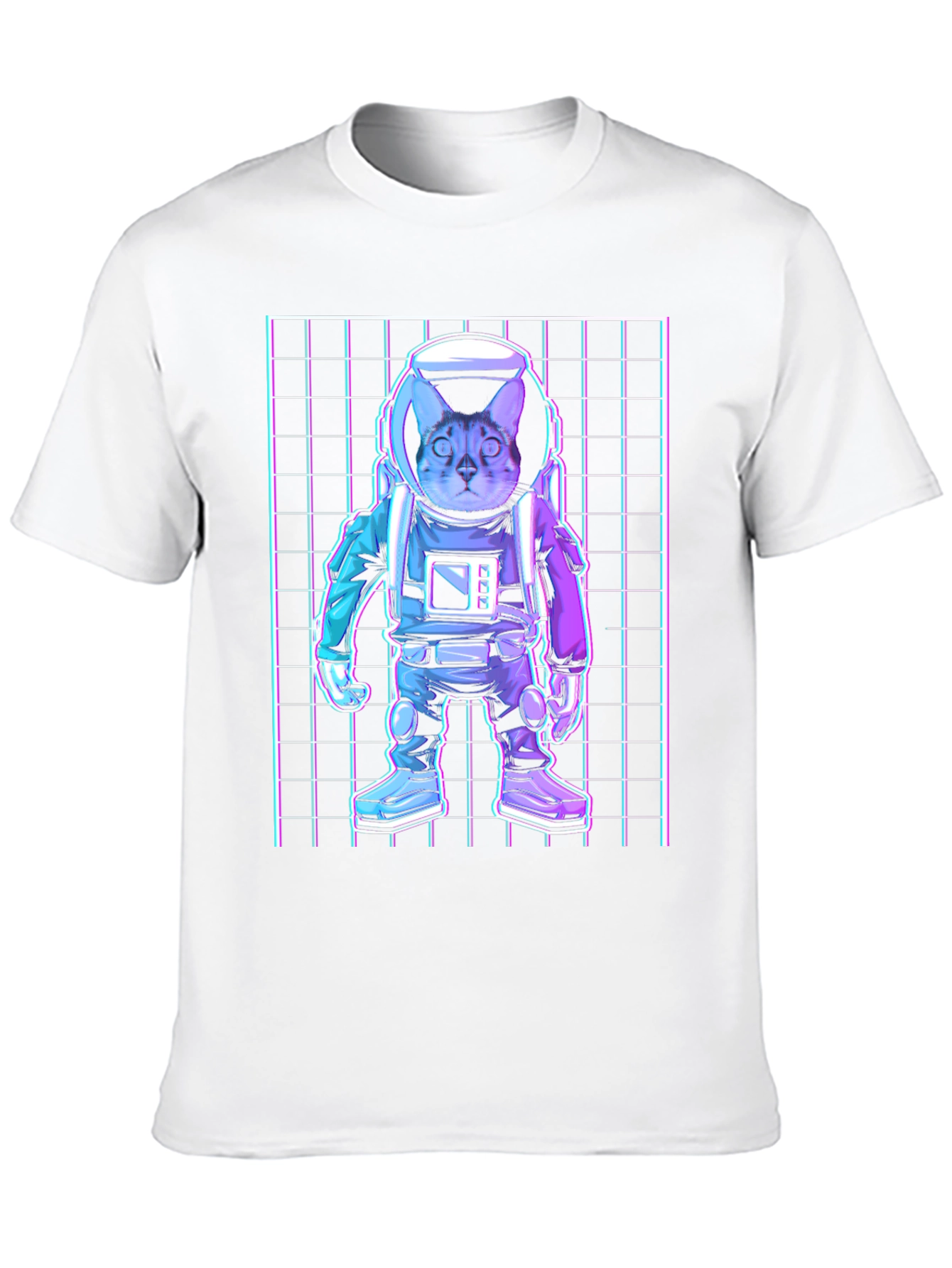 Black Cat Astronaut Graphic T-Shirt view 10