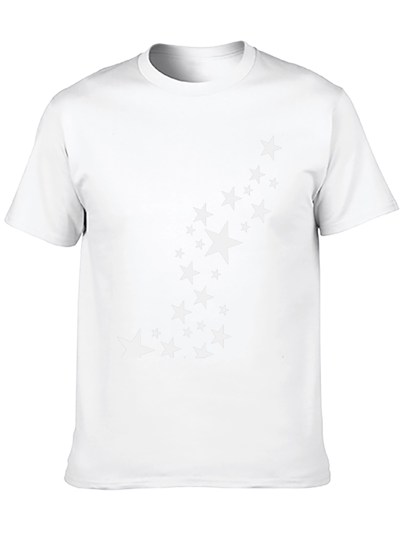 Black Stylish Black Tee with Star Graphic view 10