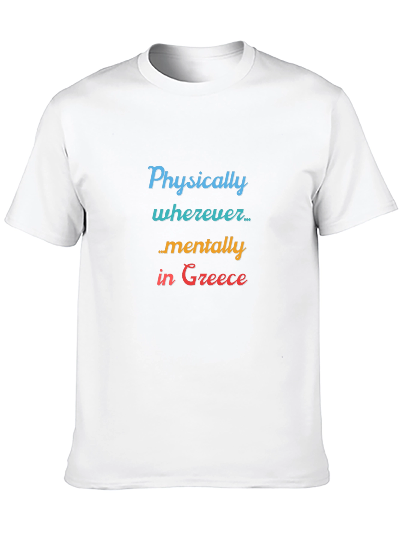 Black Physically Wherever Greece Graphic Tee view 10
