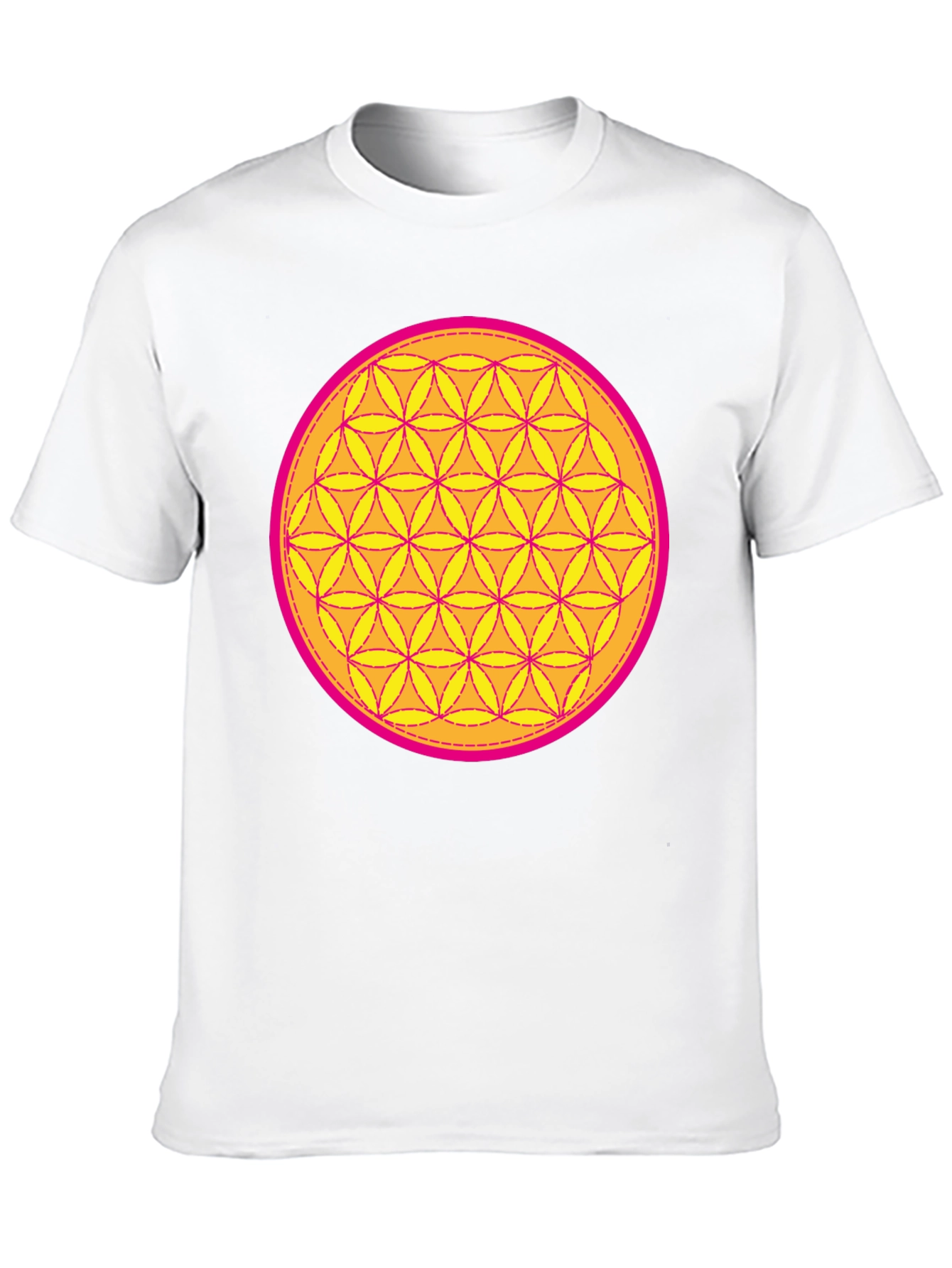 Black Sacred Geometry Flower of Life T-Shirt view 10