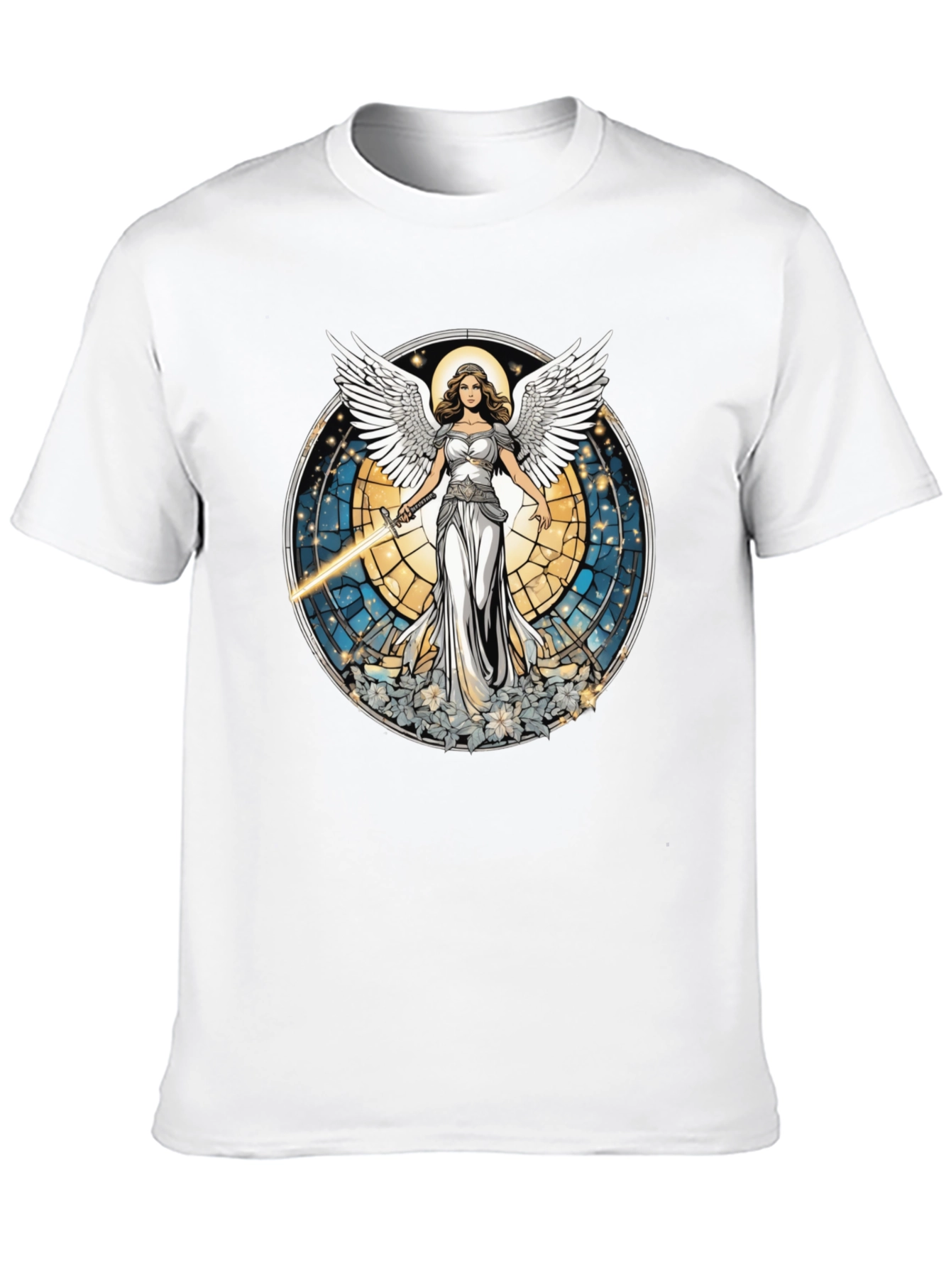 Black Angel Wings Graphic T-Shirt - Unique Design view 10