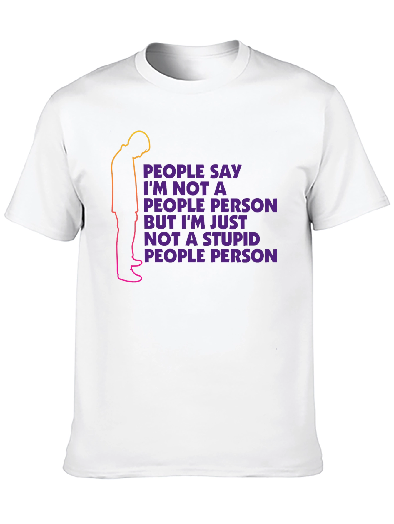 Black Introvert T-Shirt - People Person Quote view 10