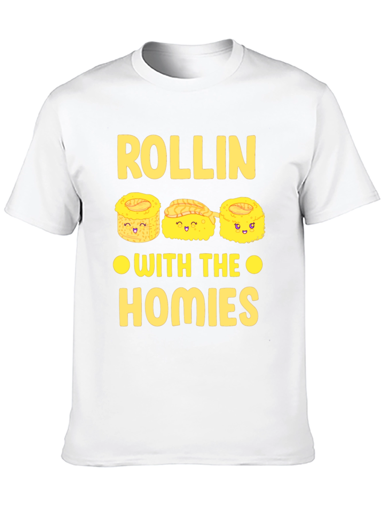 Black Rollin' With The Homies Sushi Graphic T-Shirt view 10