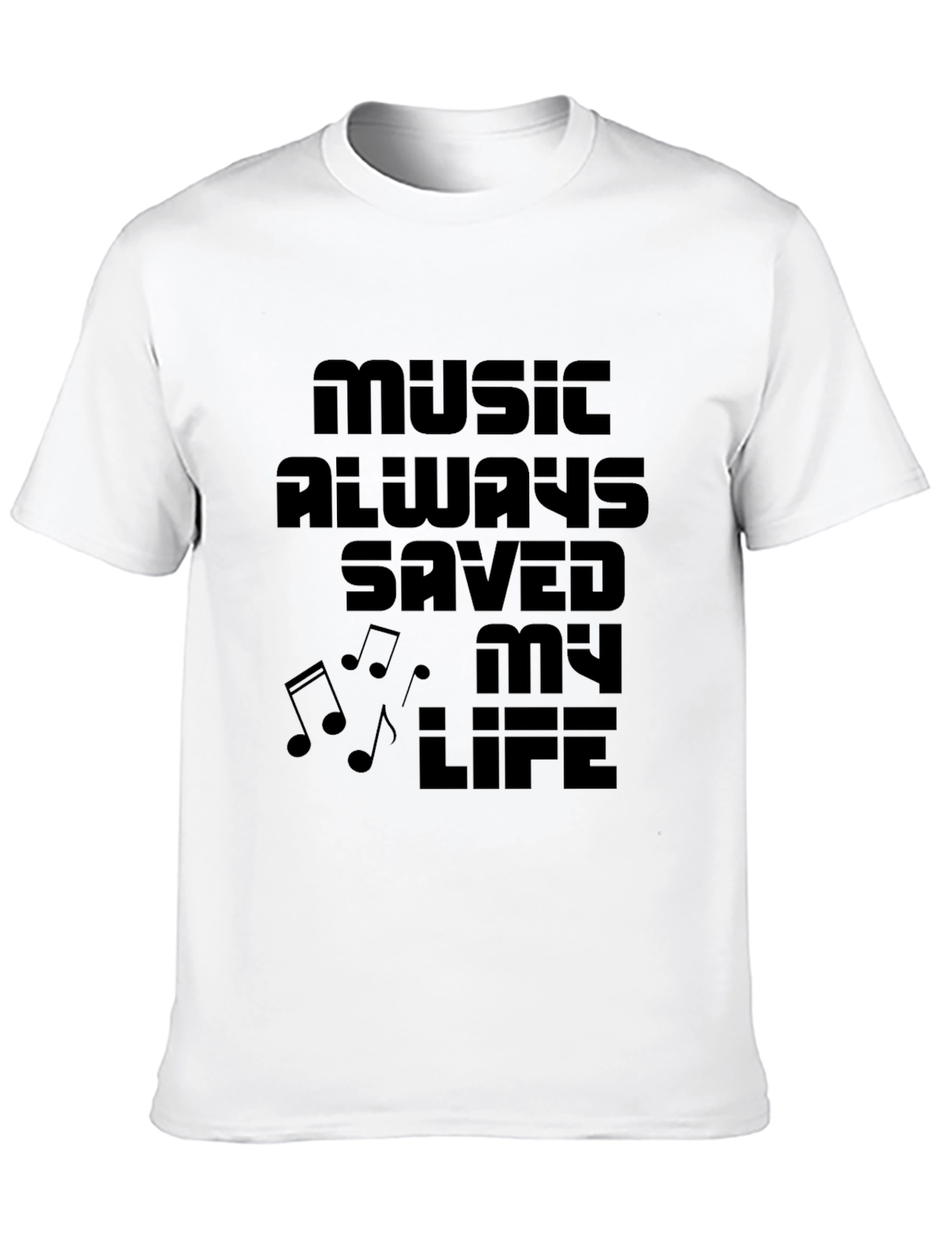 Black Music Saved My Life T-Shirt - Black Graphic Tee view 10