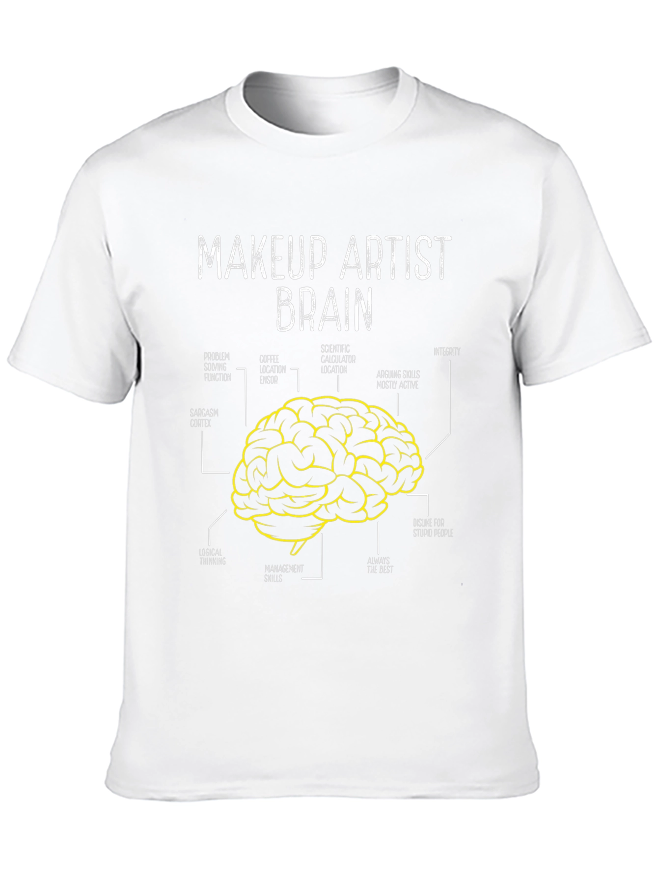 Black Makeup Artist Brain T-Shirt Funny Gift view 10