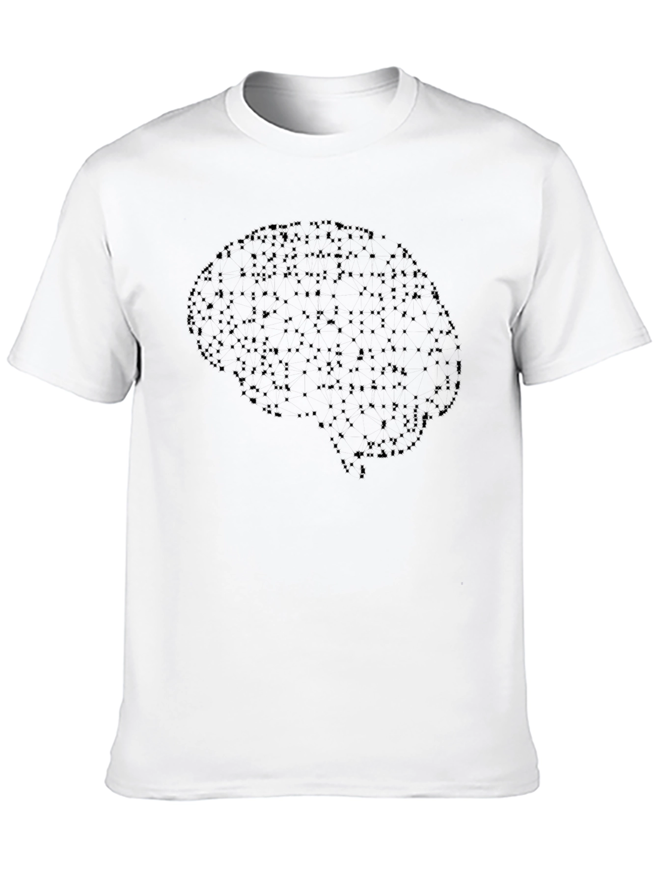 Brain Dot Pattern Black T-Shirt - 10