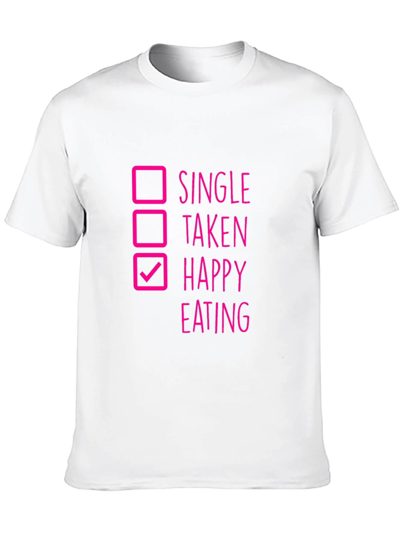 Black Happy Eating T-Shirt Funny Checkbox Tee view 10