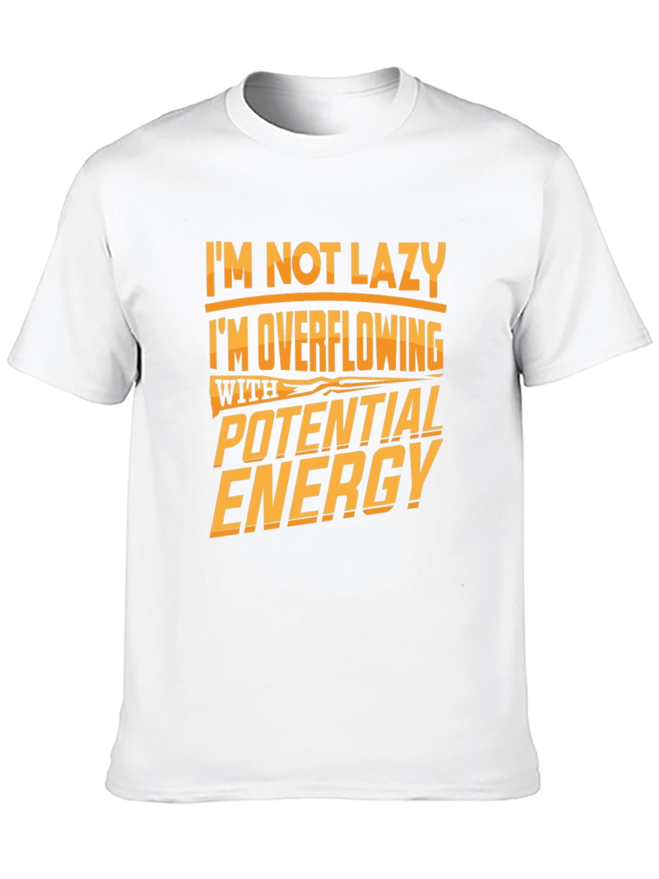 Black Funny Potential Energy Graphic Tee view 10