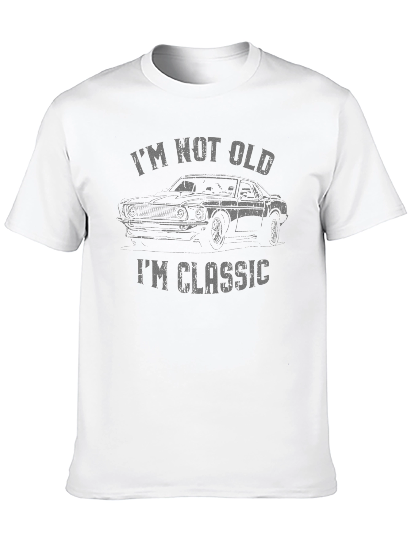 Black Classic Car T-Shirt: I'm Not Old, I'm Classic  view 10