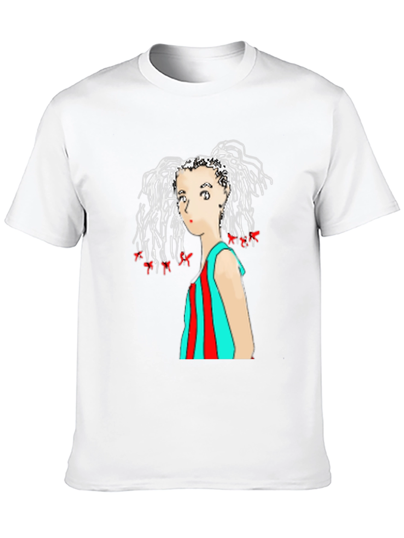 Black Artistic Graphic Tee - Unique Woman Design view 10