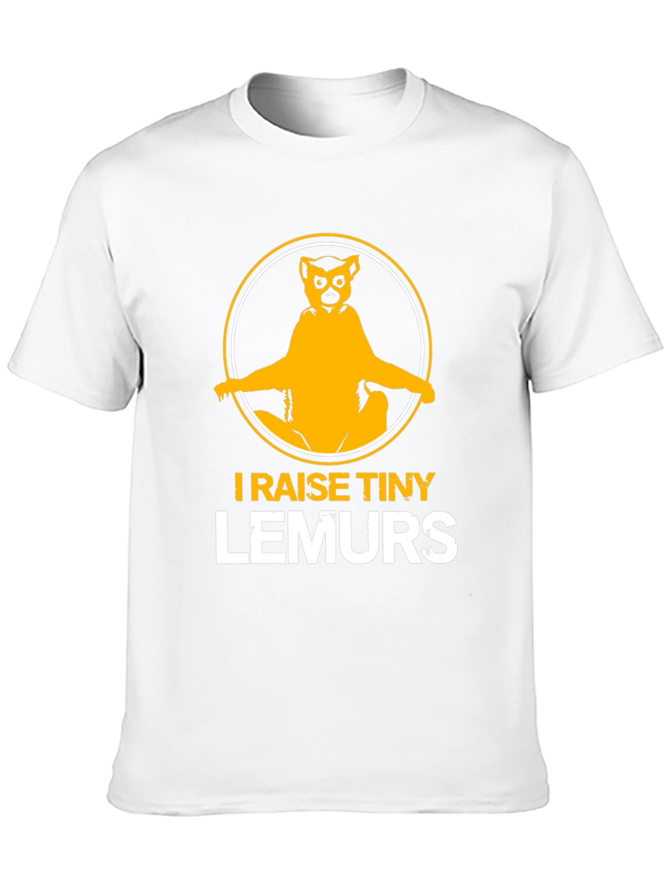 Black I Raise Tiny Lemurs Graphic Tee - Black Cotton T-Shirt view 10