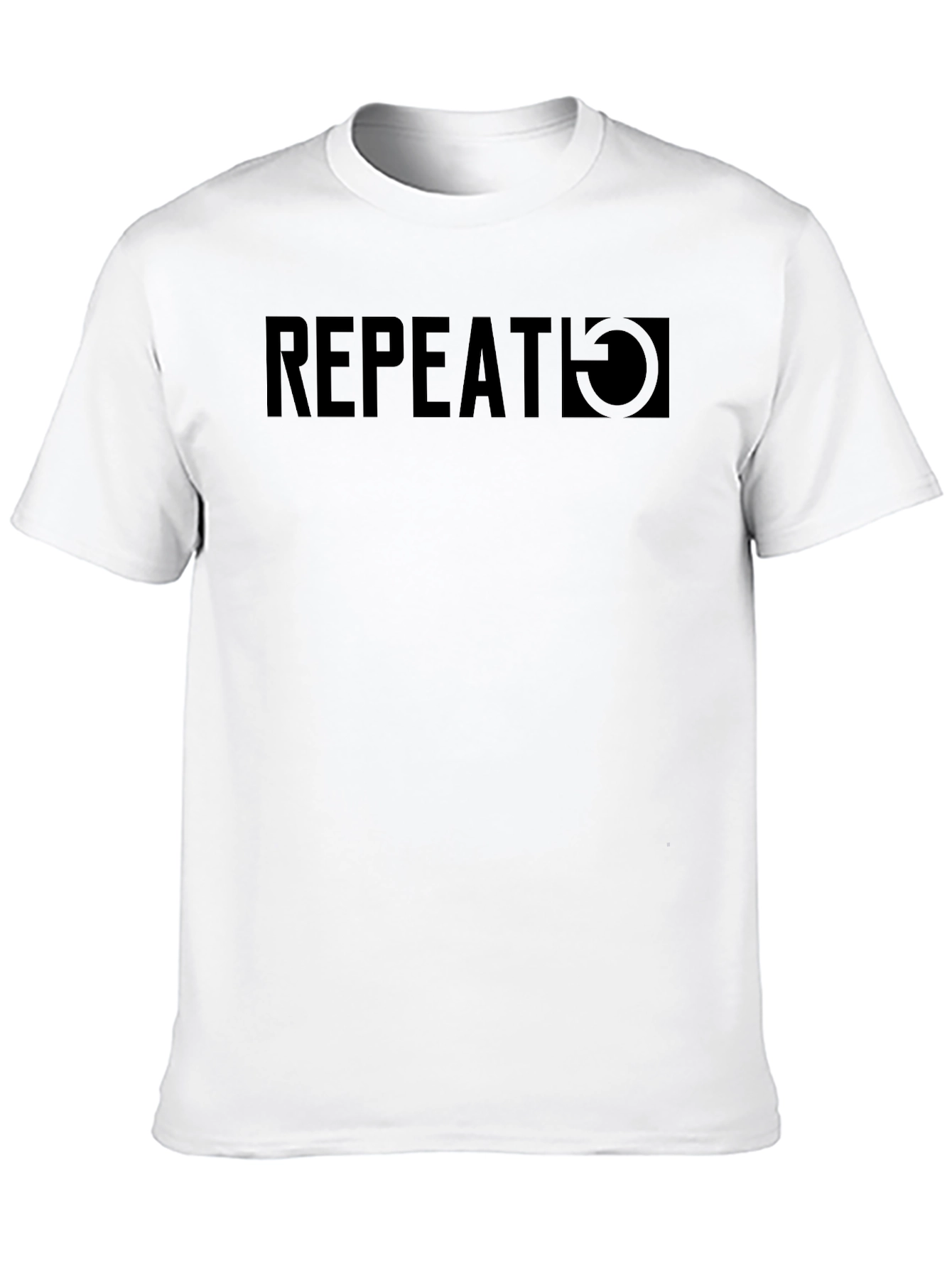 Black Repeat Graphic Print T-Shirt - Black view 10