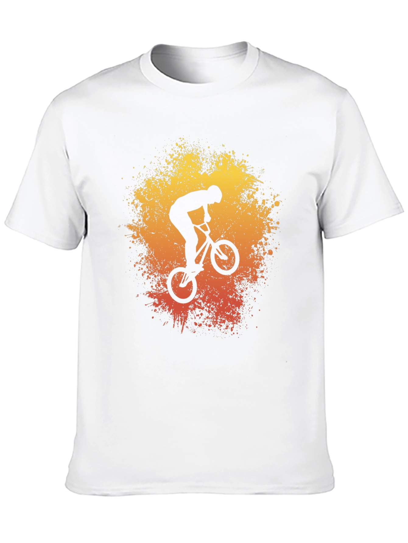 Black BMX Rider Graphic Tee - Stunt Bike Art Shirt view 10
