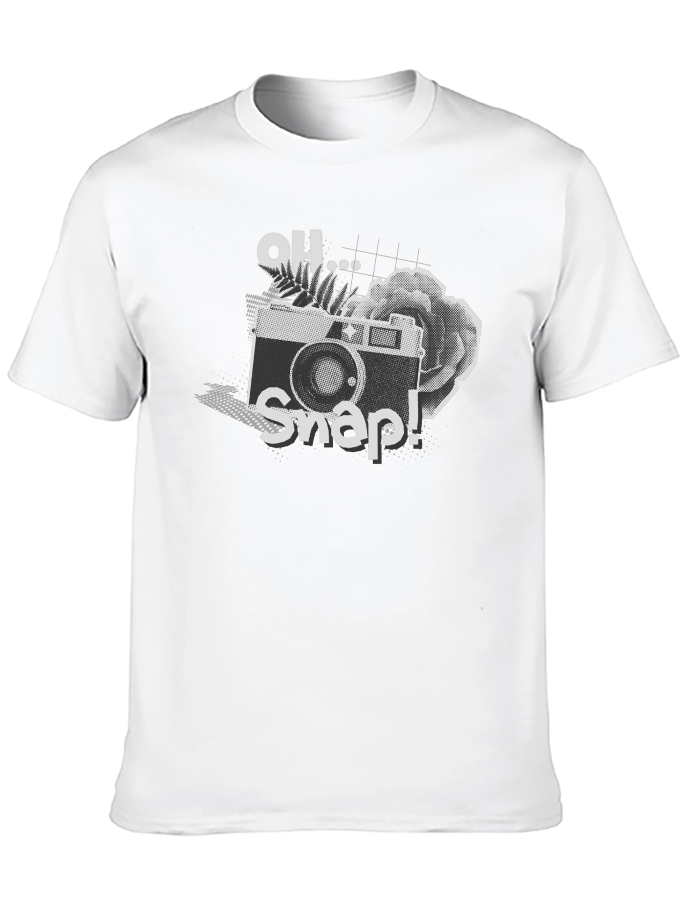 Black Oh Snap! Camera Graphic Tee - Black Cotton Shirt view 10