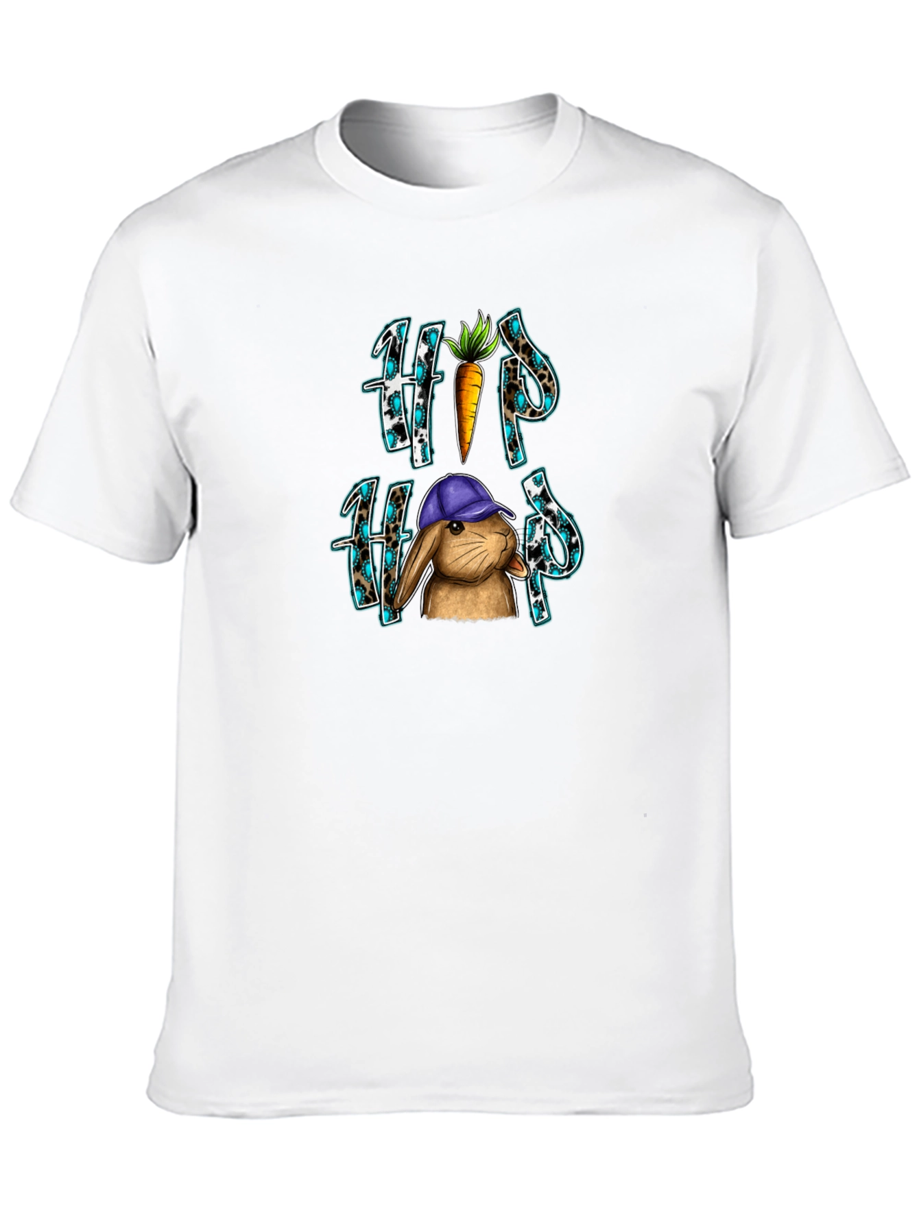 Black Hip Hop Rabbit Graphic Tee view 10