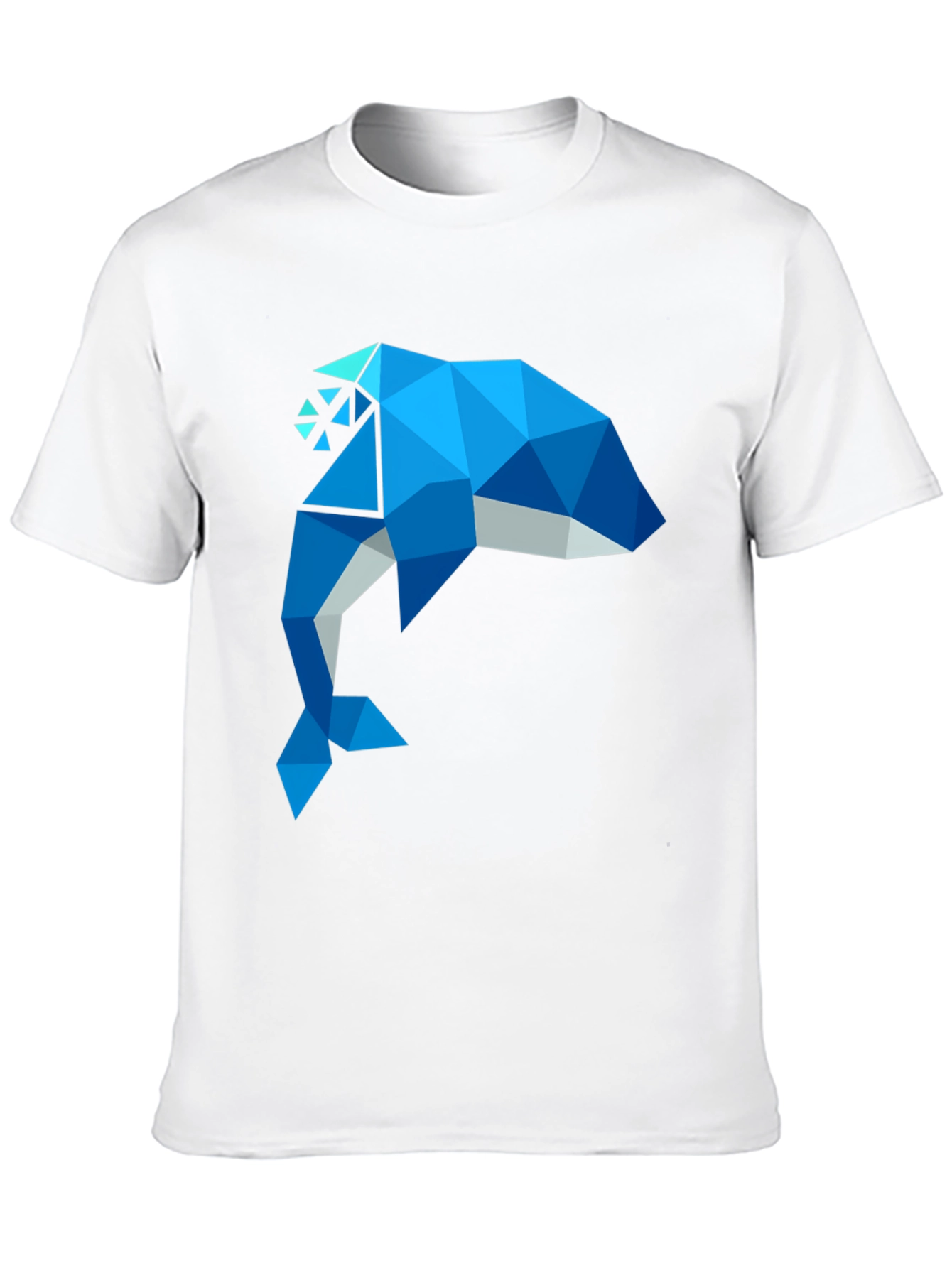 Geometric Dolphin Graphic T-Shirt - Stylish Men's Tee - 10