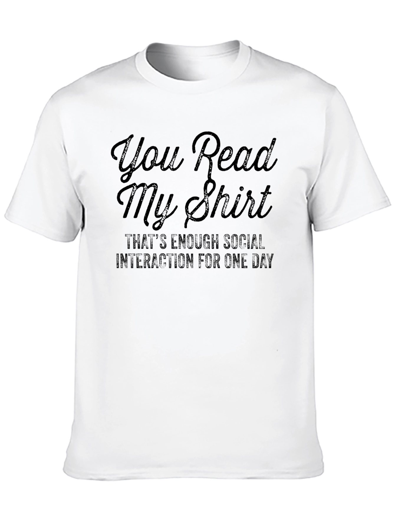 Black Funny Social Interaction T-Shirt view 10