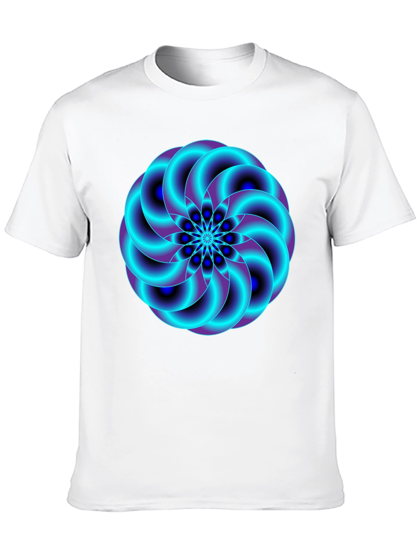 Black Vivid Swirl Graphic Tee - Premium Black Cotton Comfort view 10