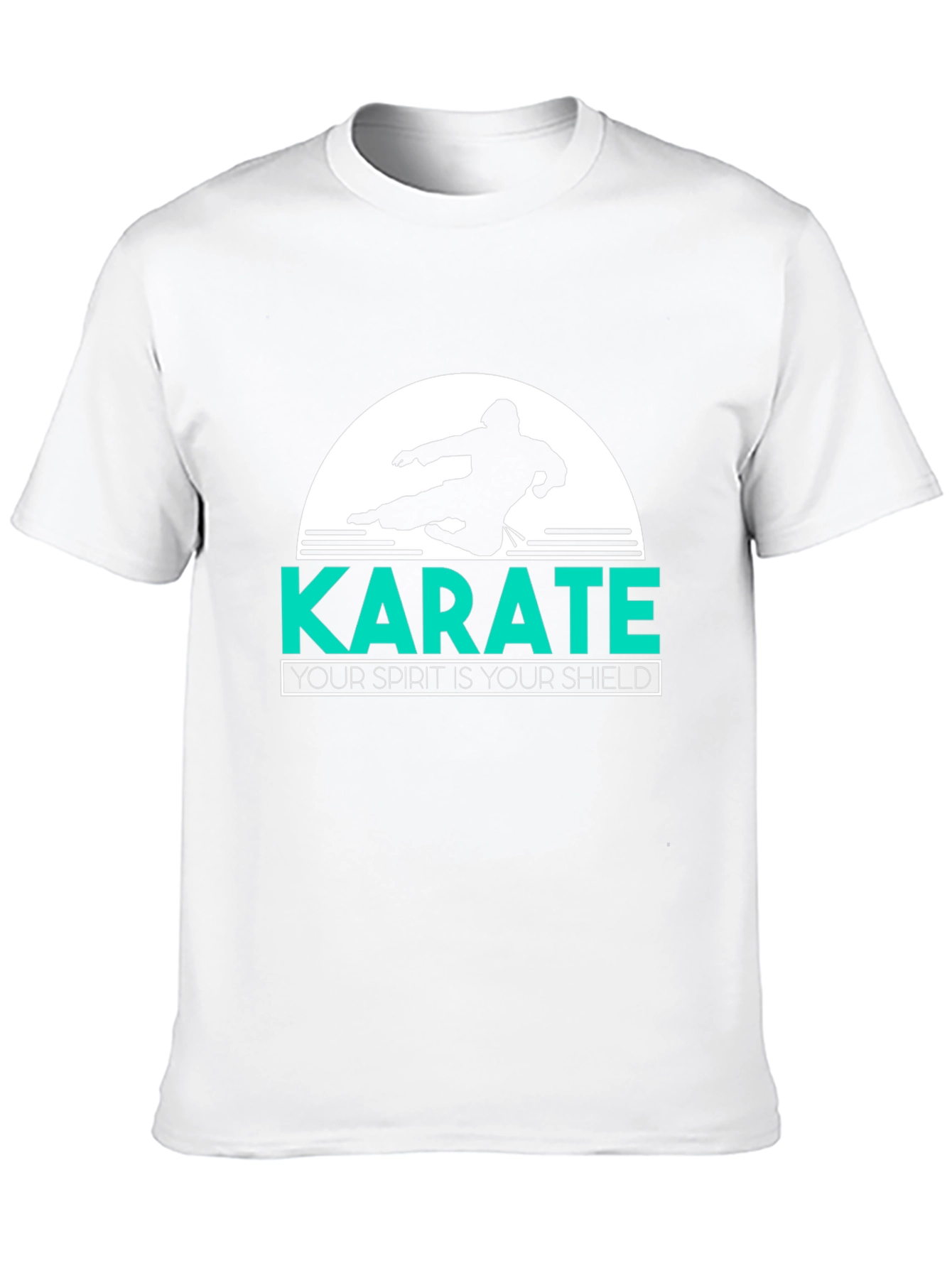 Black Karate Spirit Shield T-Shirt - Black view 10