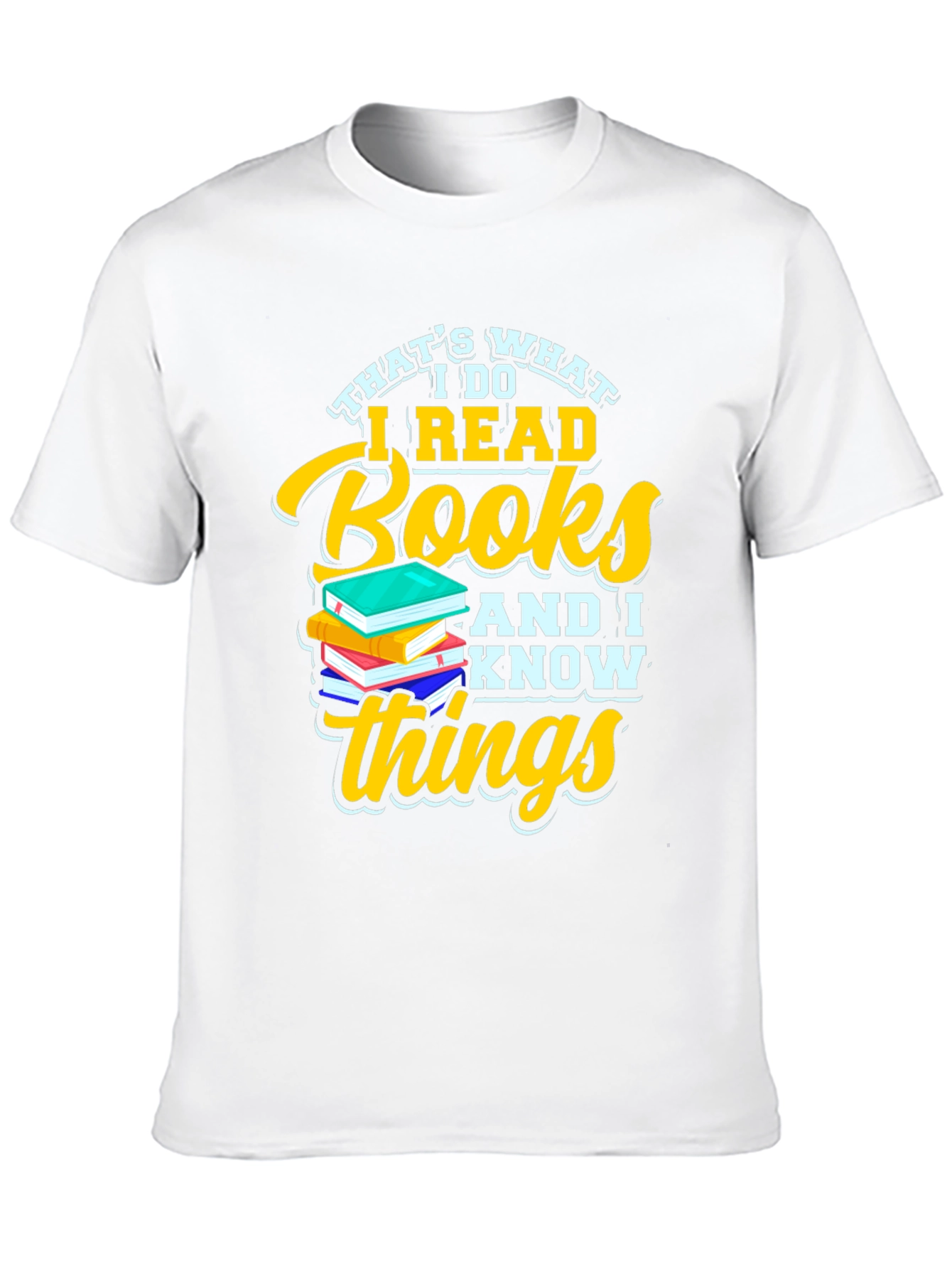 Black I Read Books and I Know Things Graphic Tee view 10
