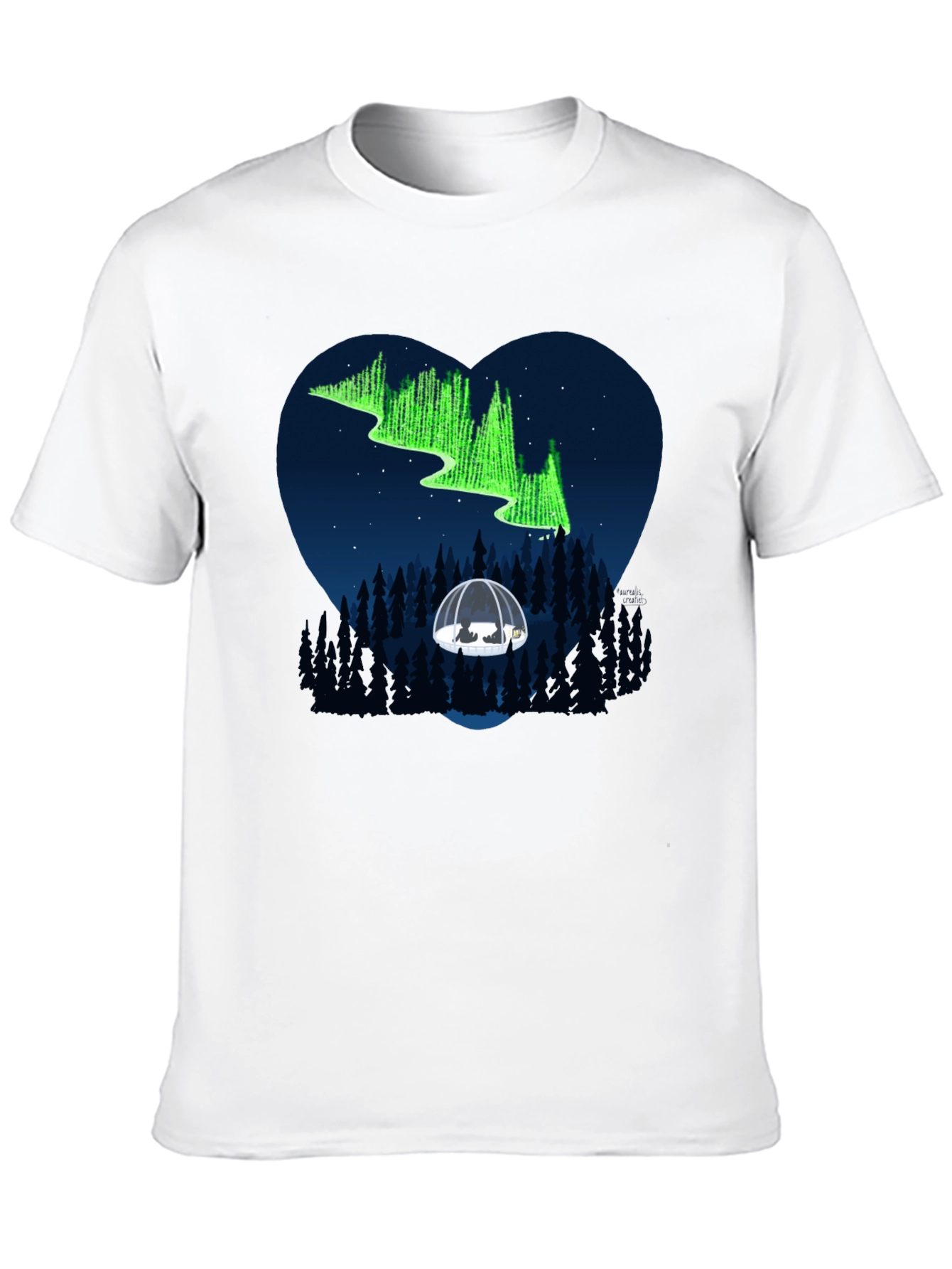 Aurora Borealis Heart Graphic Tee - 10