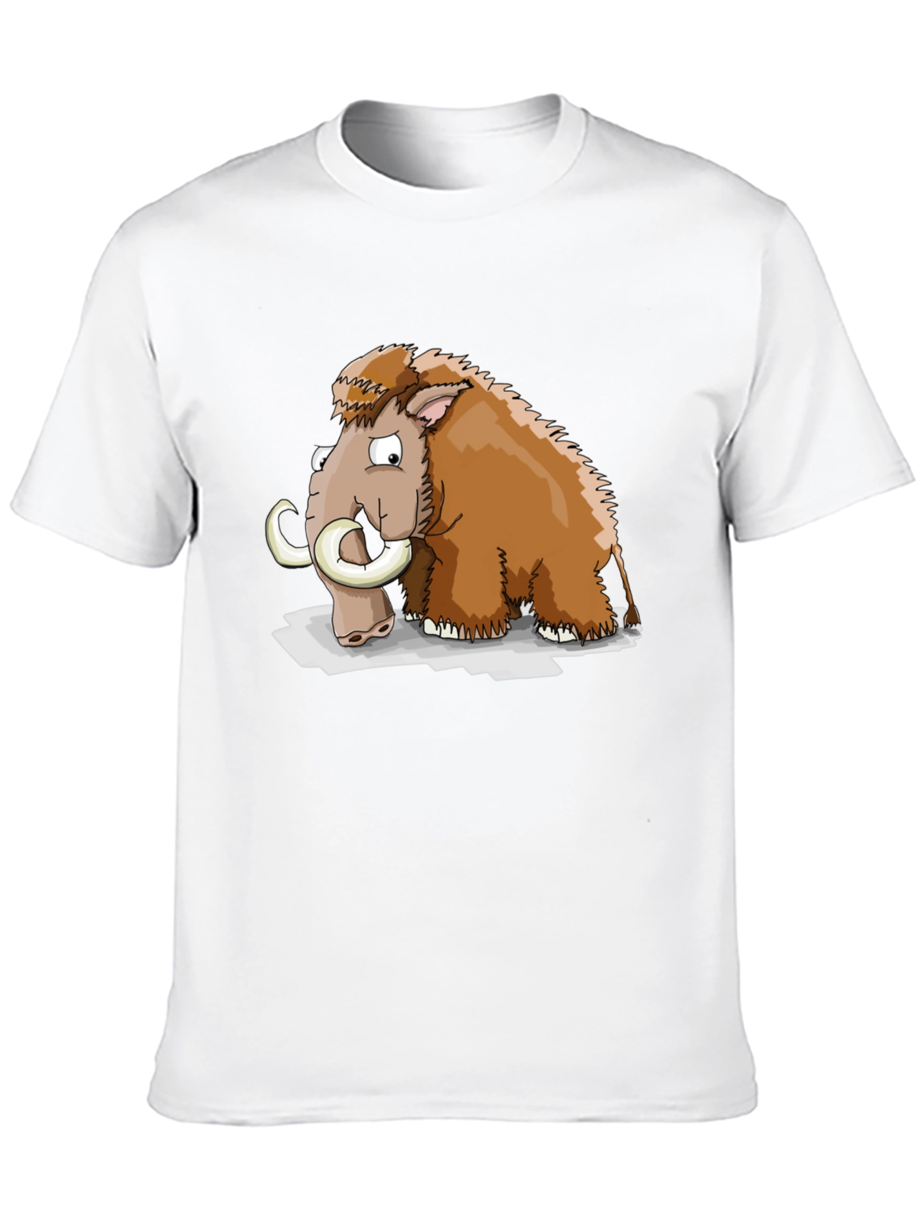 Cartoon Mammoth Graphic T-Shirt - Black - 10