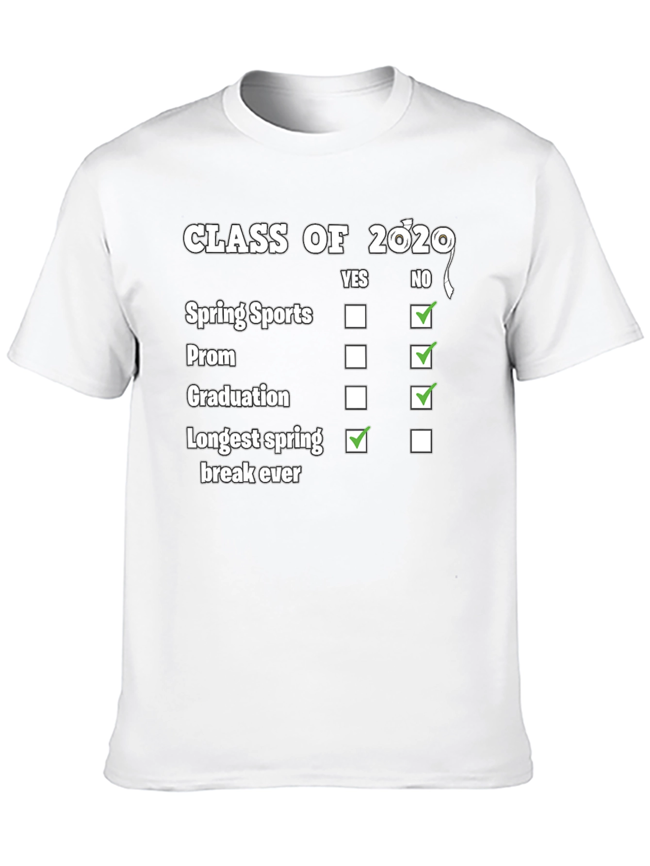 Black Class of 2020 Funny T-Shirt view 10