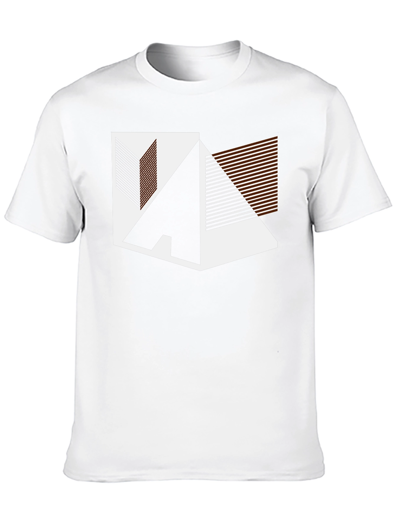 Black Geometric Graphic Print Black T-Shirt view 10