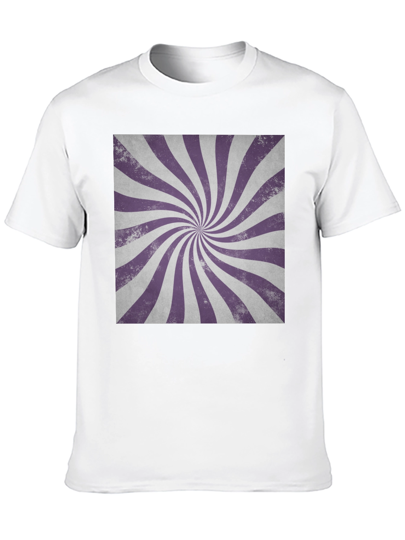 Black Retro Swirl Graphic Tee - Black Cotton Casual Shirt view 10