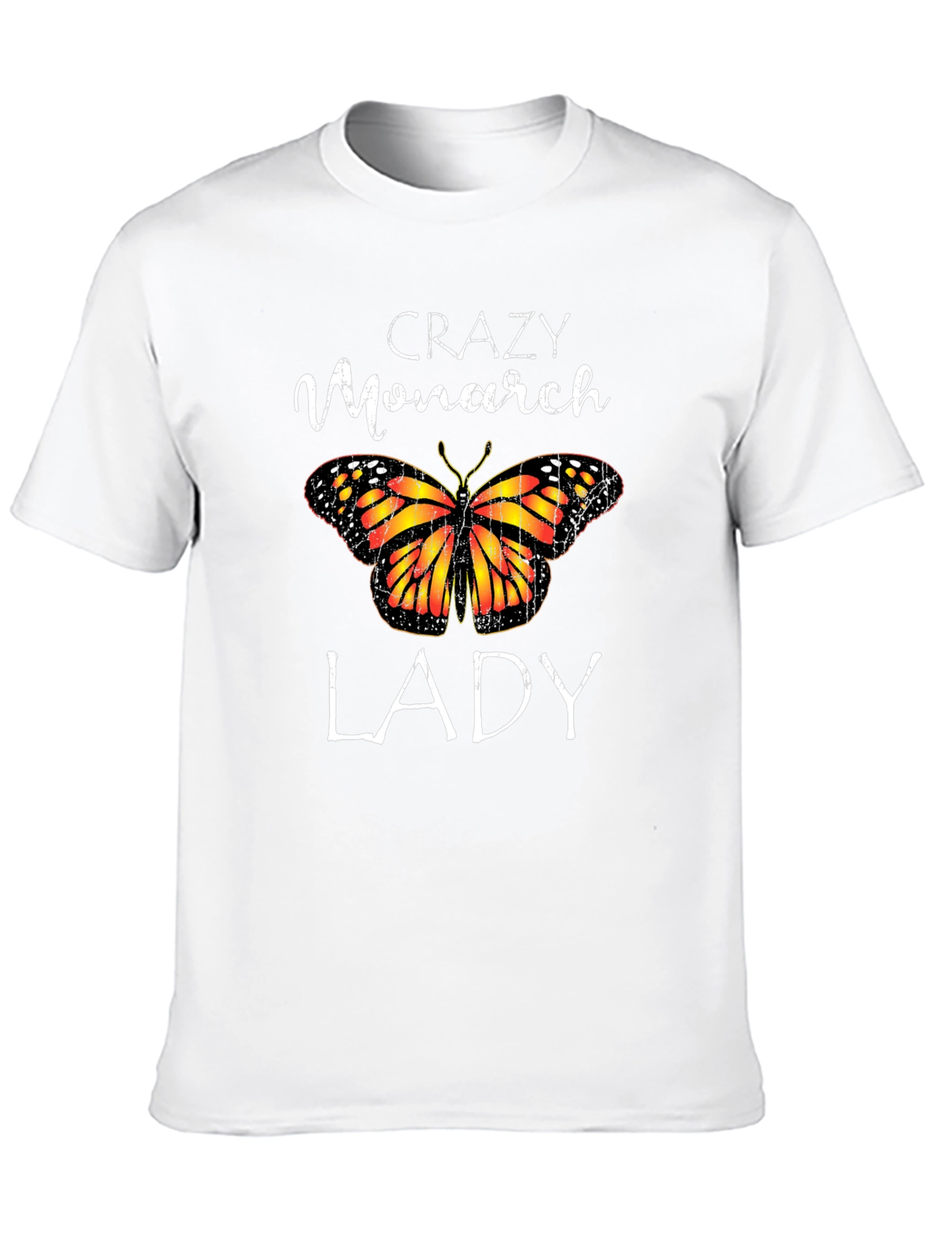 Black Crazy Monarch Lady Butterfly Graphic Tee view 10
