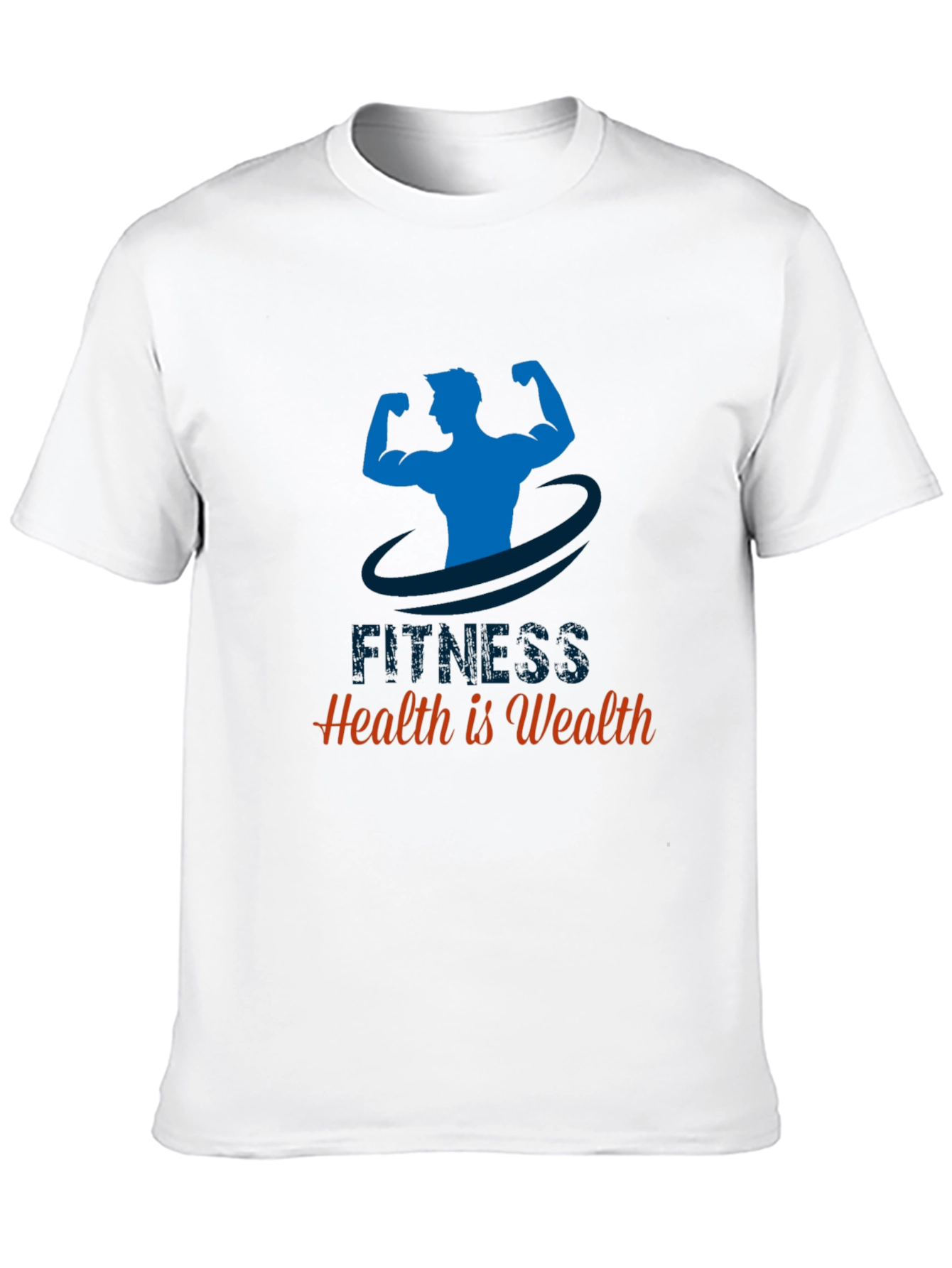 Black Fitness Graphic Tee - Health is Wealth view 10