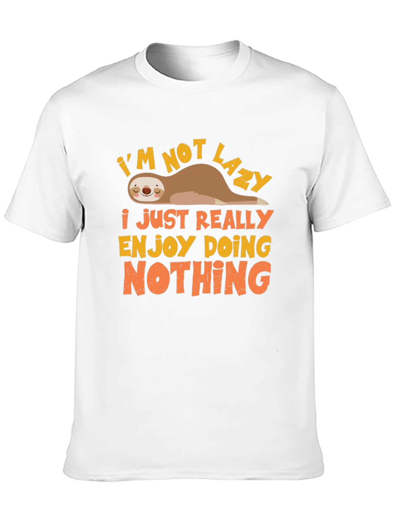 Black Lazy Sloth Enjoy Doing Nothing T-Shirt view 10