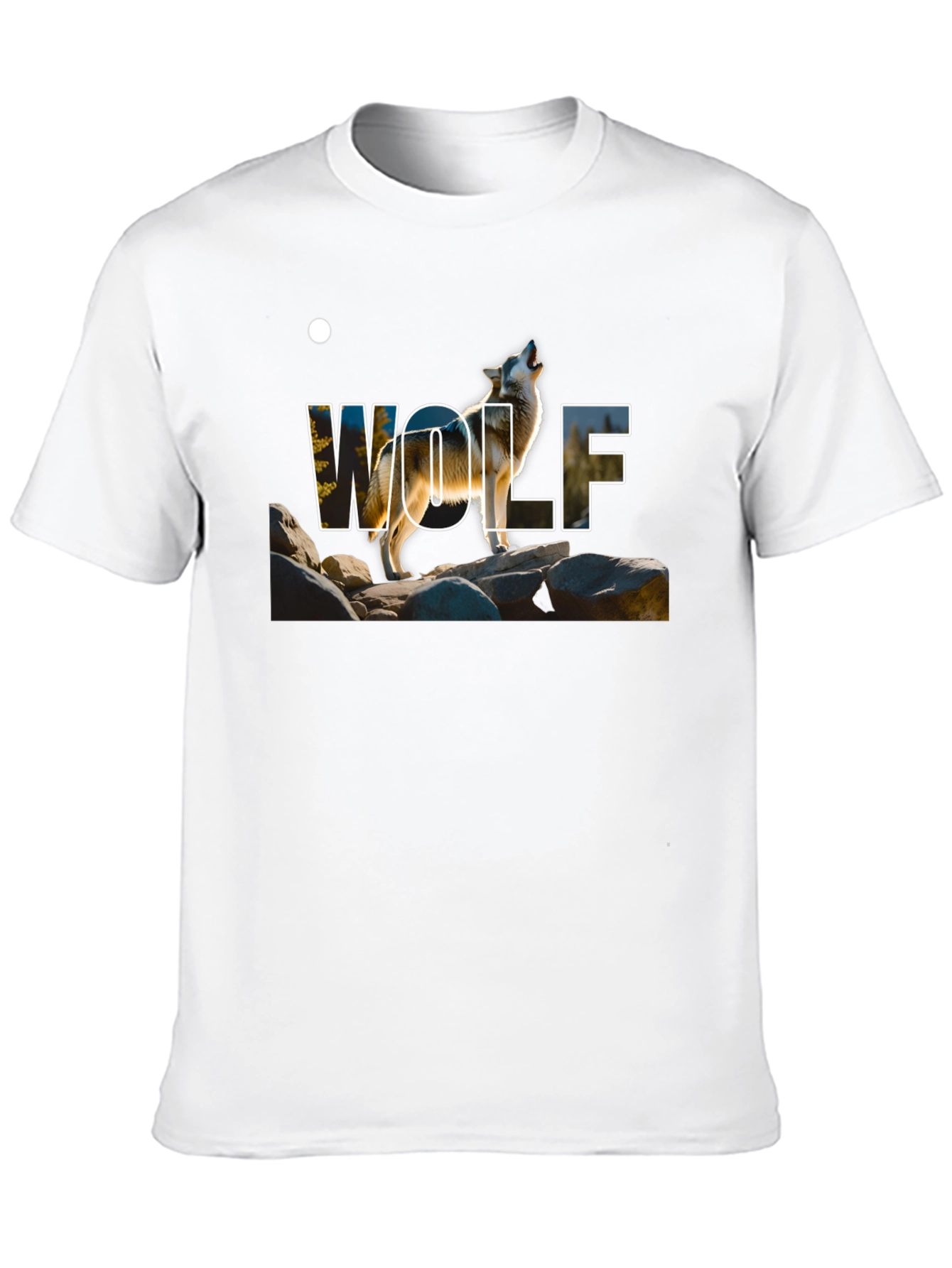Black Wolf Graphic Print Black T-Shirt view 10