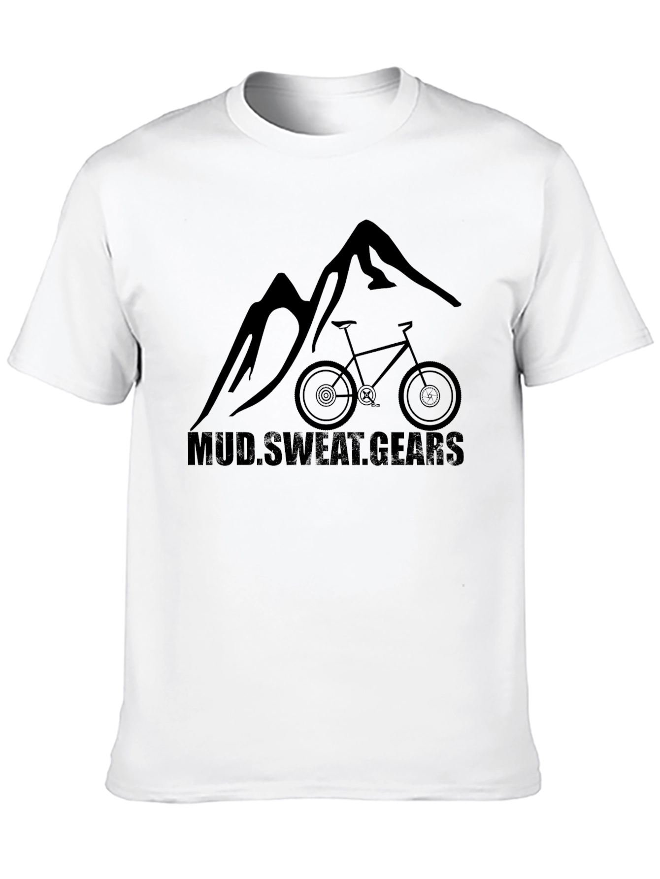 Black Mountain Biking T-Shirt - Mud Sweat Gears Black Tee view 10