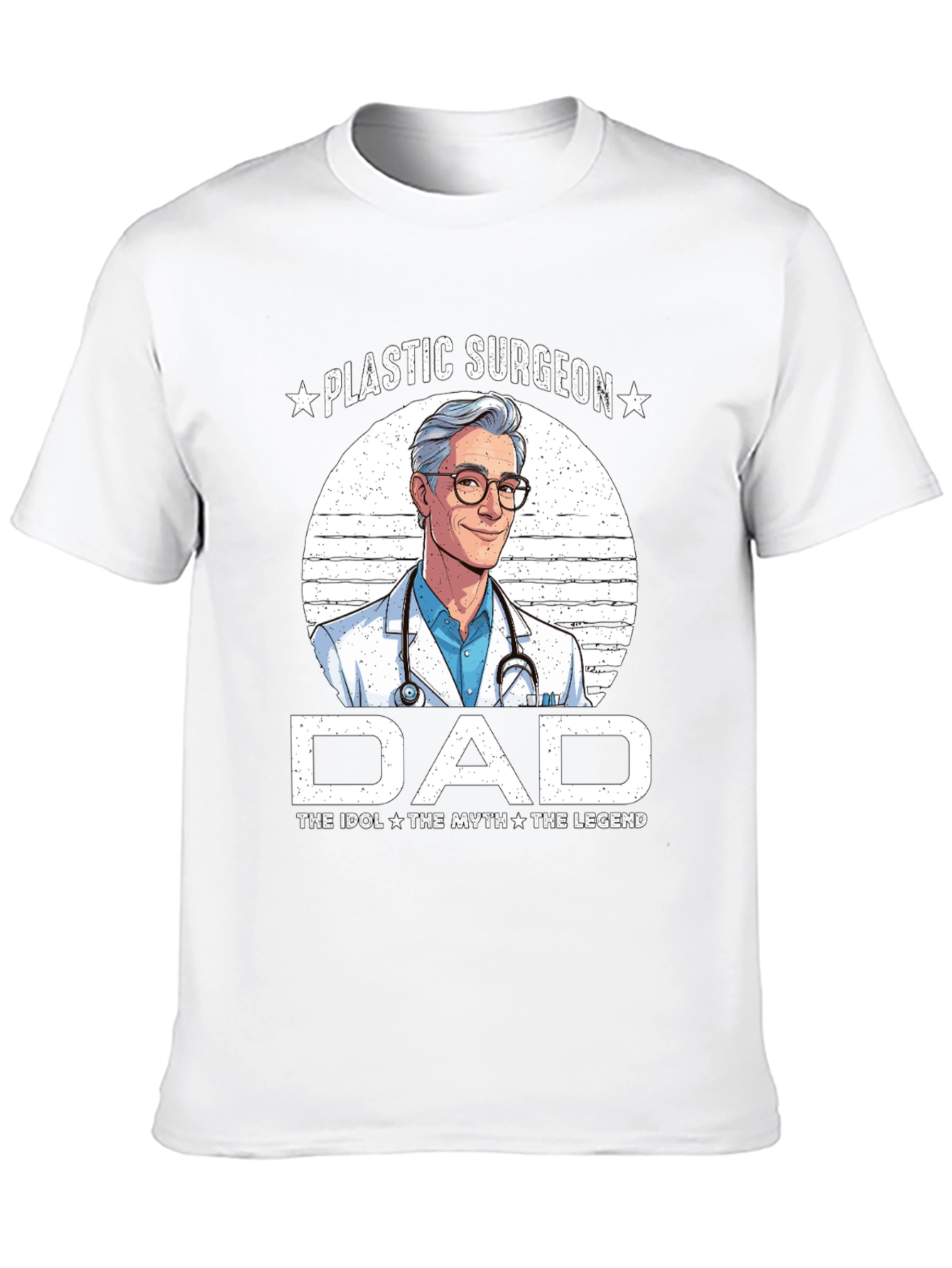 Black Plastic Surgeon Dad T-Shirt - Idol, Myth, Legend view 10